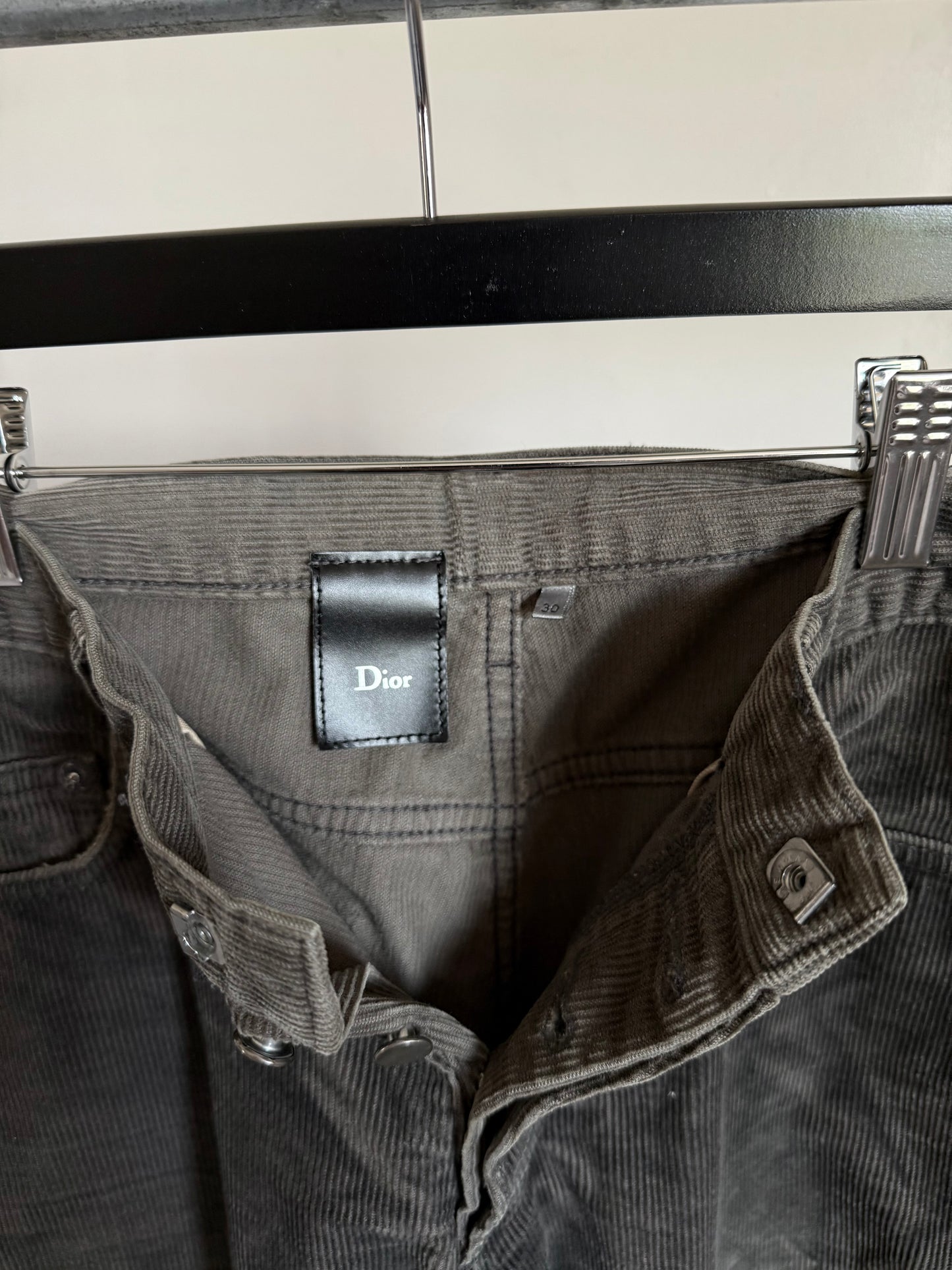 Dior AW04 “Victim Of The Crime” Waxed Corduroy Pantd