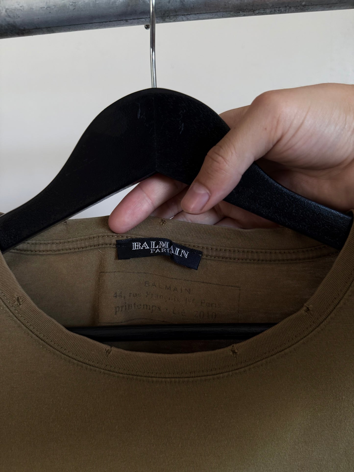 Balmain SS10 Distressed ‘Military’ Tee