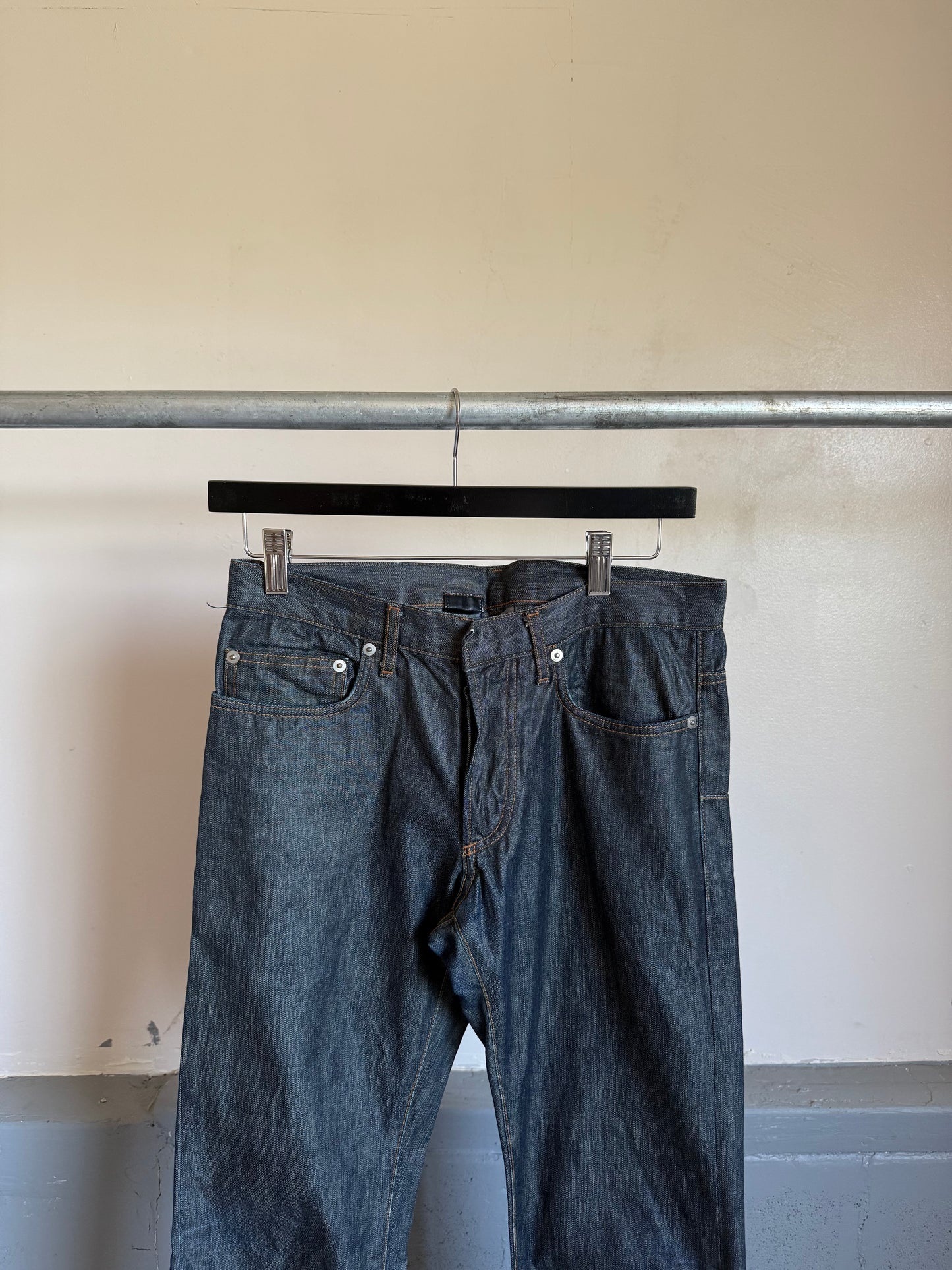 Dior AW07 “Navigate” Green Wax Jeans