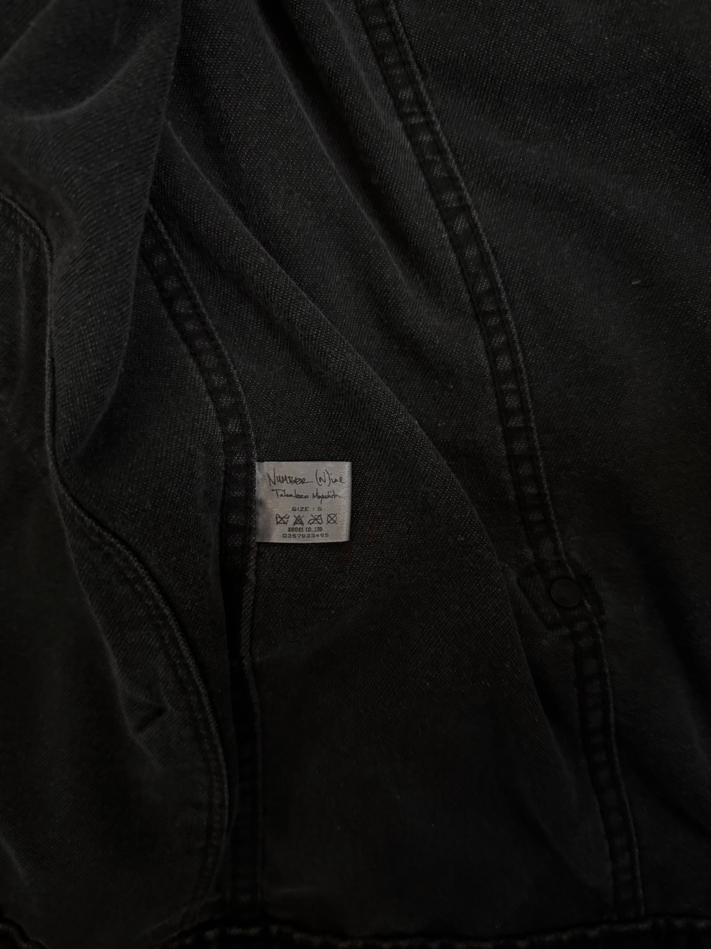 Number (N)ine AW03 “Touch Me I’m Sick” Velvet Pain Trucker Jacket