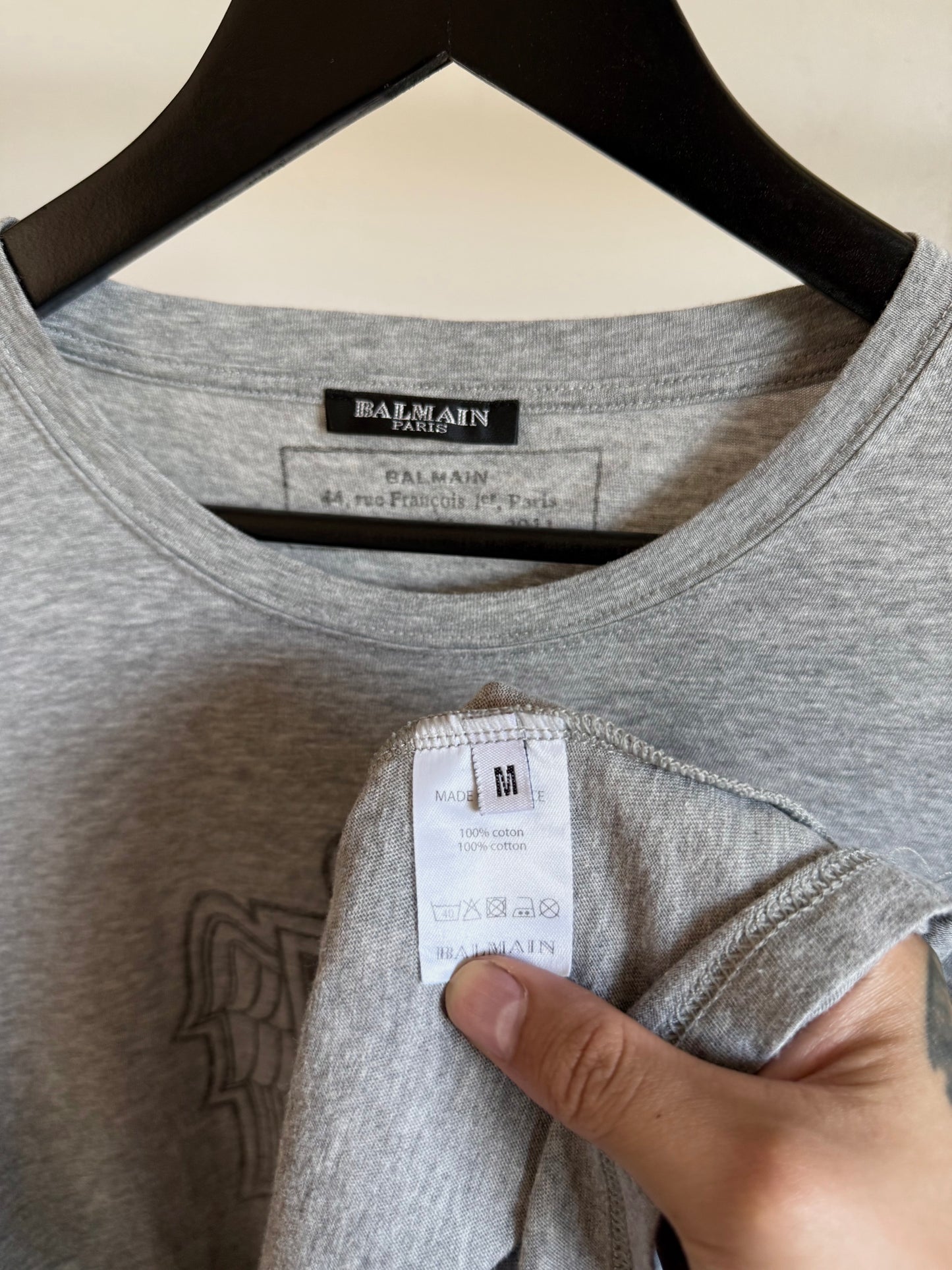 Balmain AW11 Crest Logo Tee
