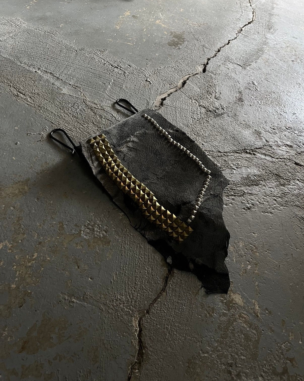 Yasuyuki Ishii Studded Glove & Belt Bag Set