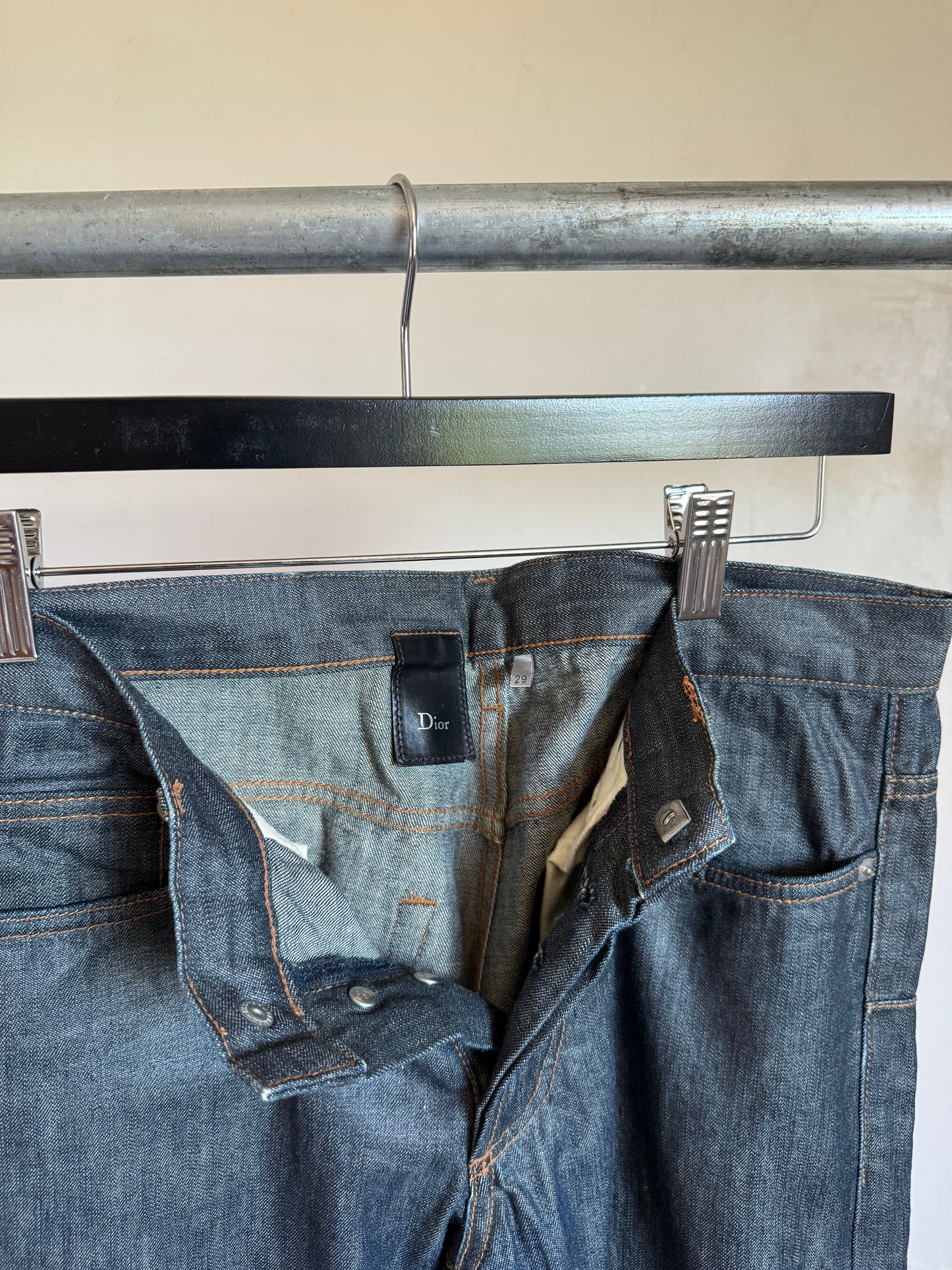 Dior AW07 “Navigate” Green Wax Jeans