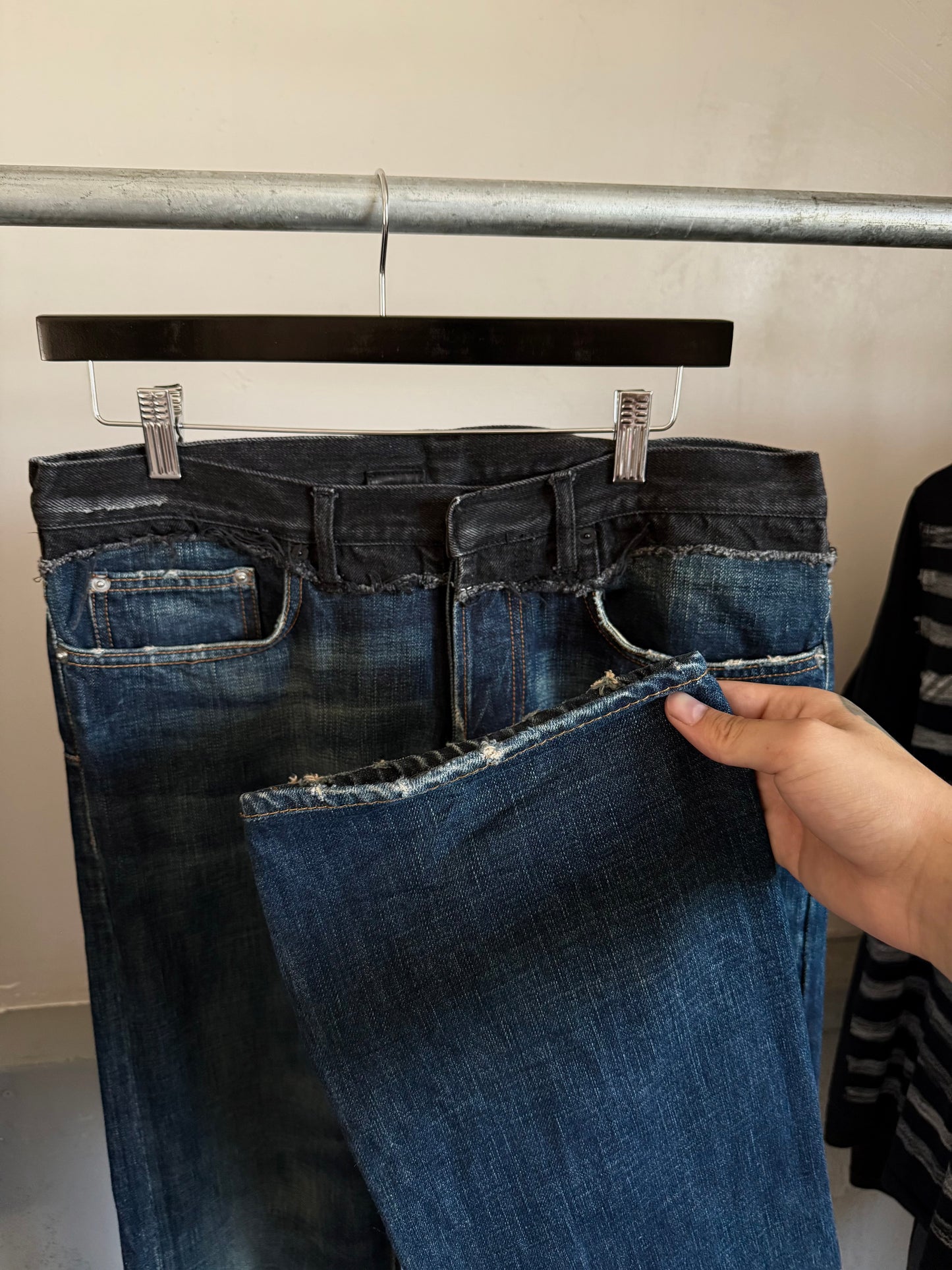 Dior AW06 Cummerbund Bootcut Jeans