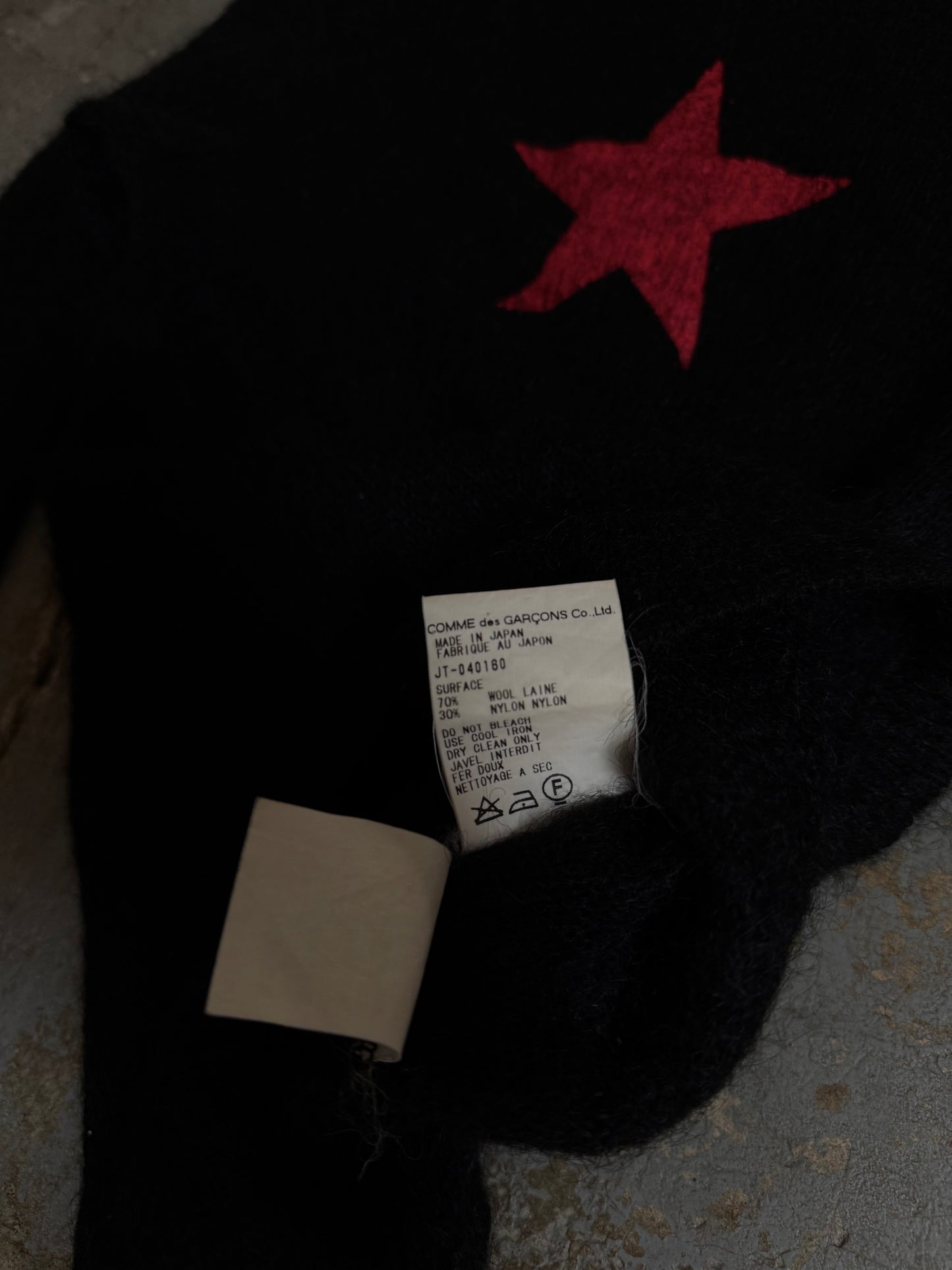 Junya Watanabe AW98 Star Cropped Mohair Knit