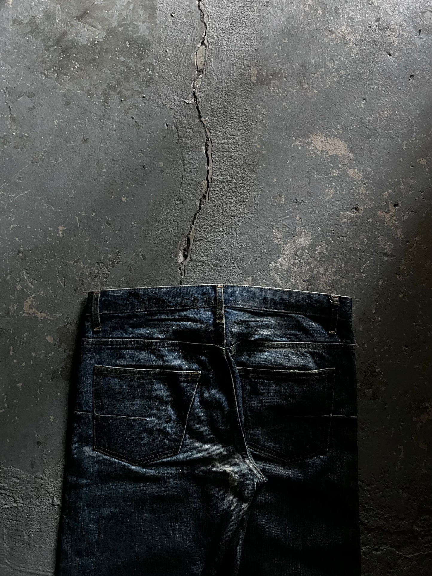 Dior AW06 “These Grey Days” Luster Clawmark Waxed Denim