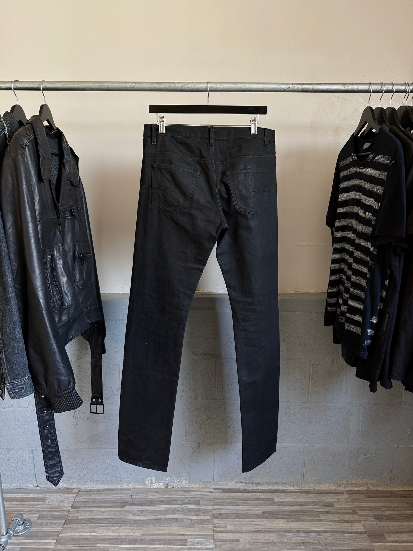Dior SS06 Black Waxed Jeans