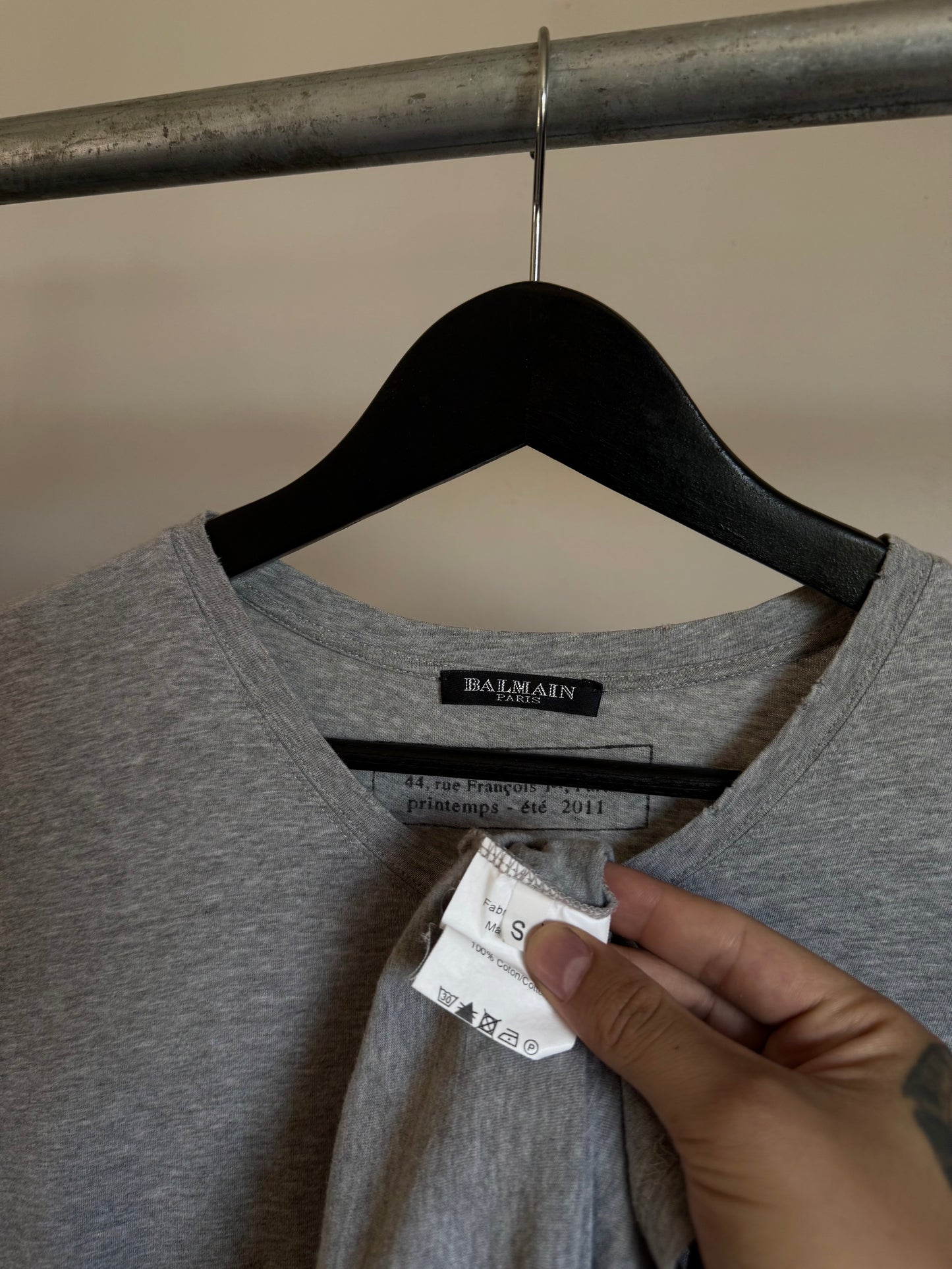 Balmain SS11 Distressed Tee