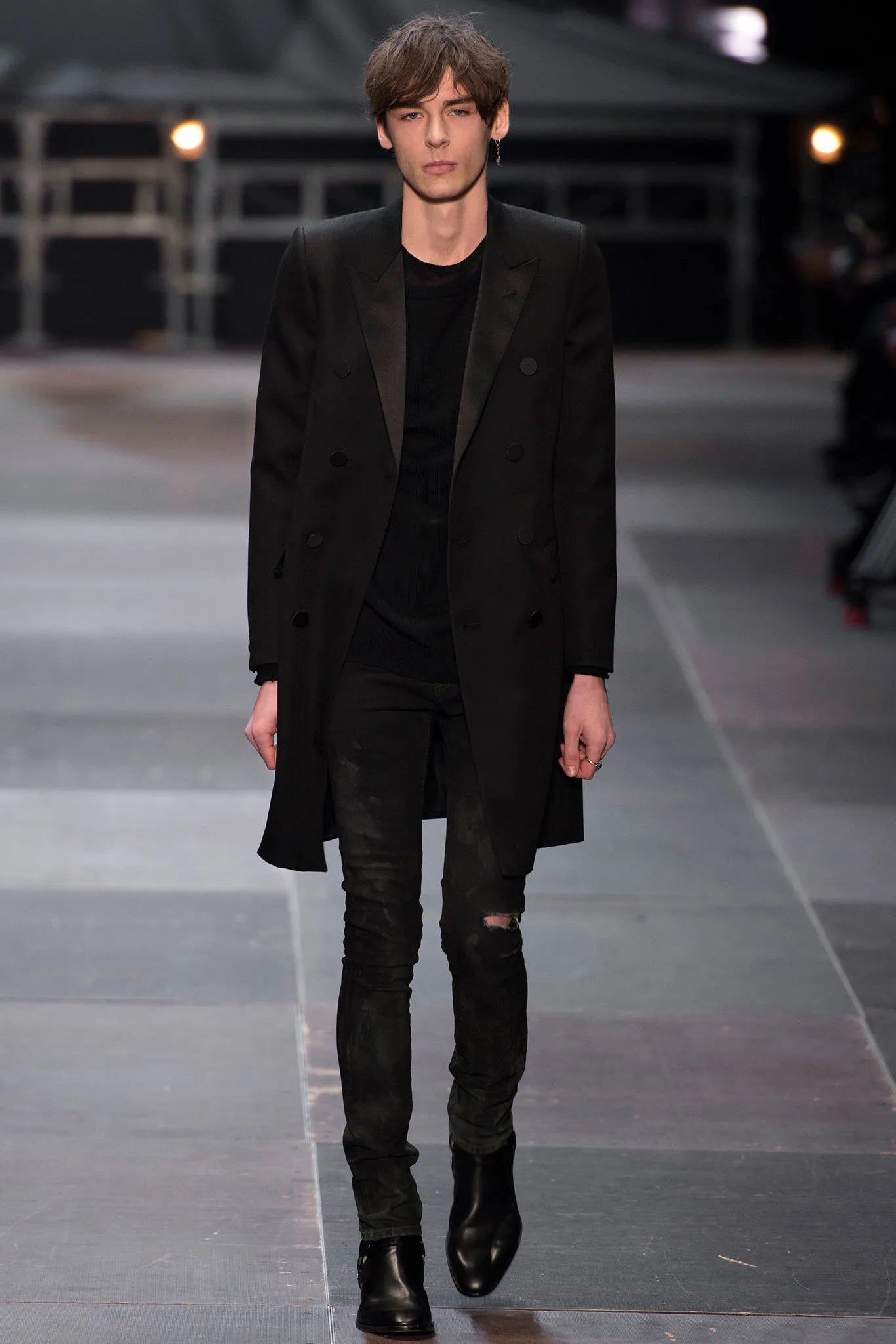 Saint Laurent FW14 Oil Spill Crash Distressed D02 Jeans