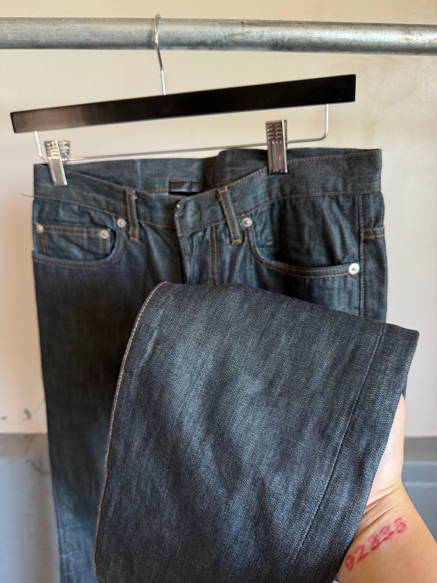Dior AW07 “Navigate” Green Wax Jeans