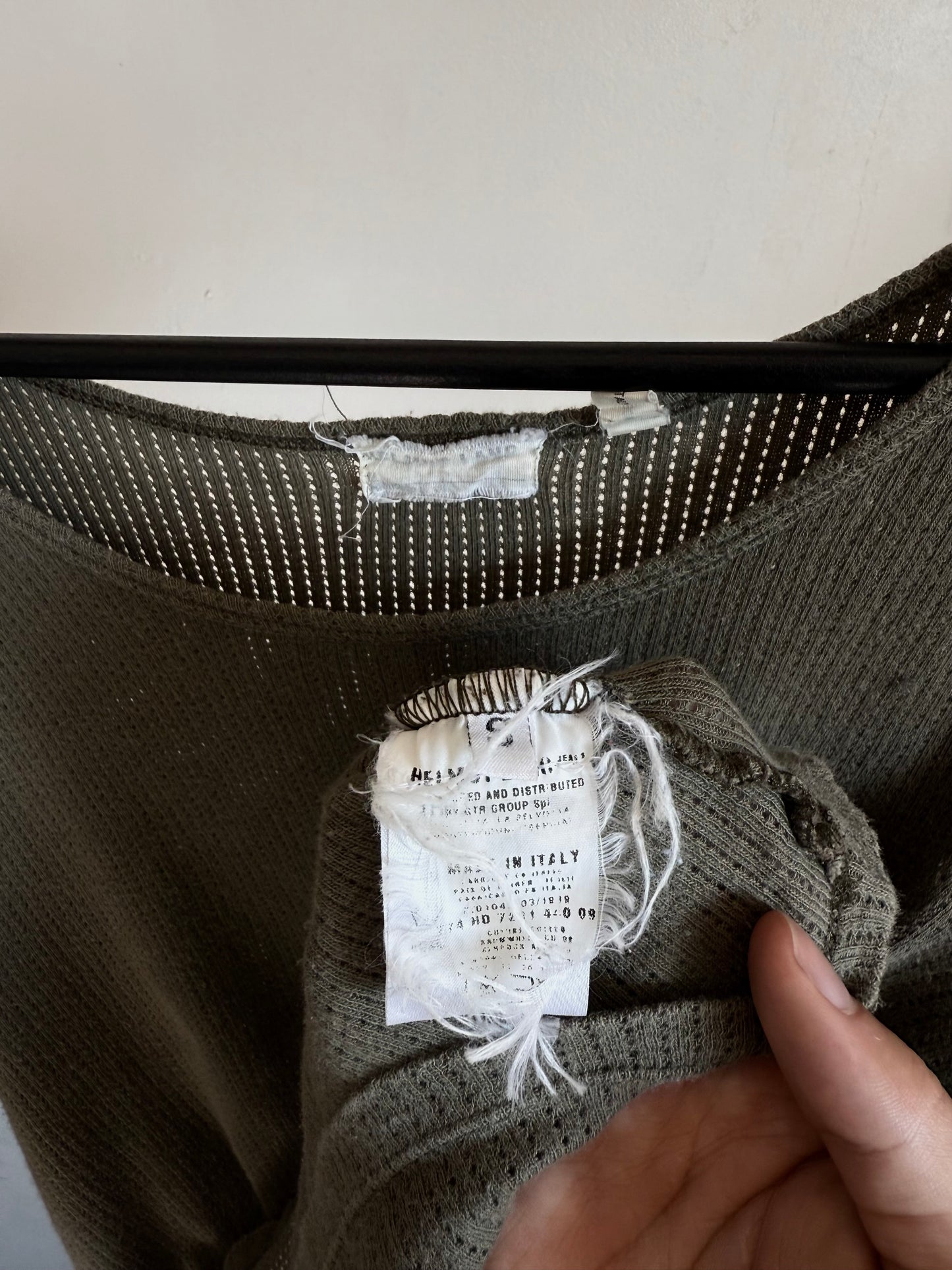 Helmut Lang AW98 Stripe Mesh Tank