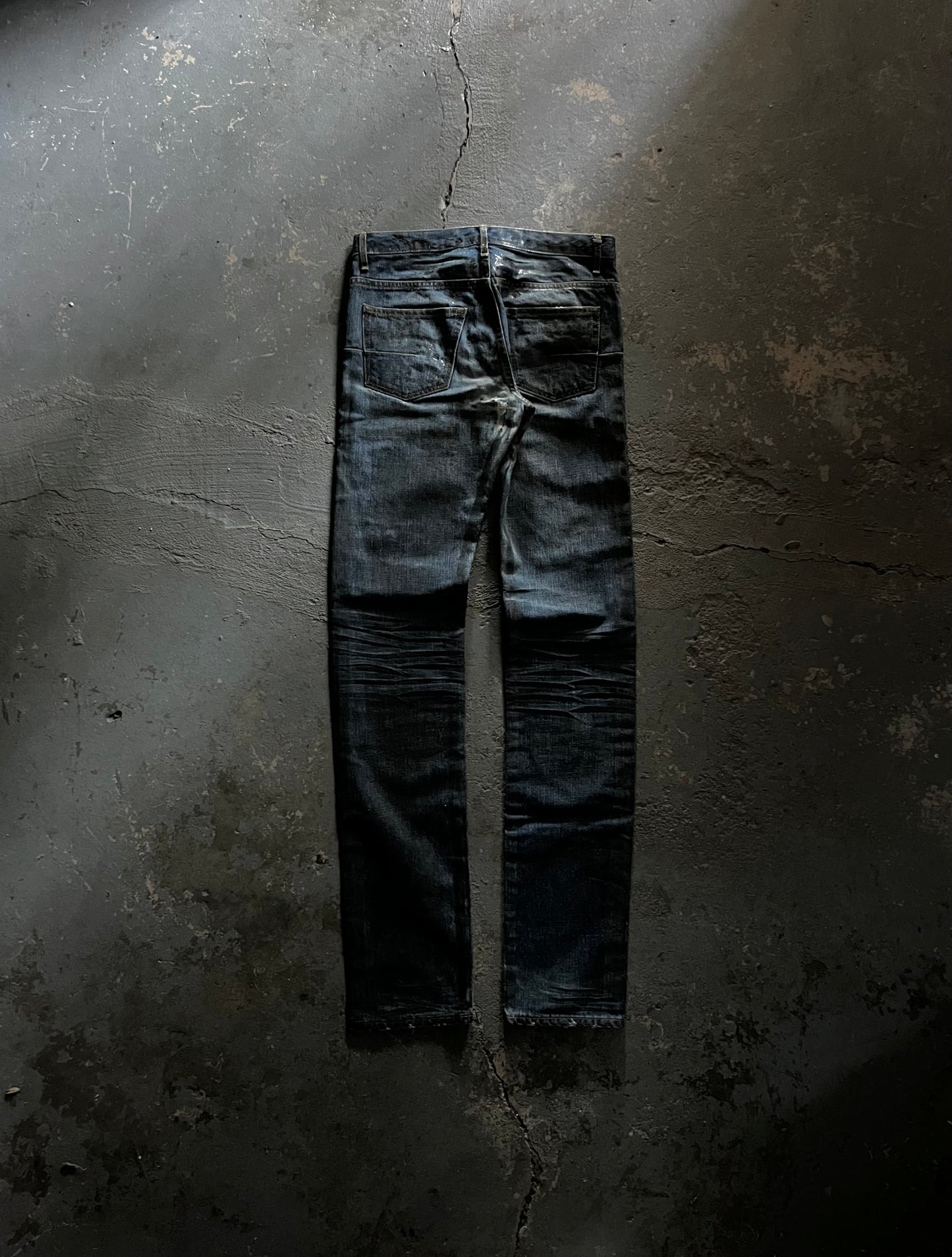 Dior AW06 “These Grey Days” Luster Clawmark Waxed Denim