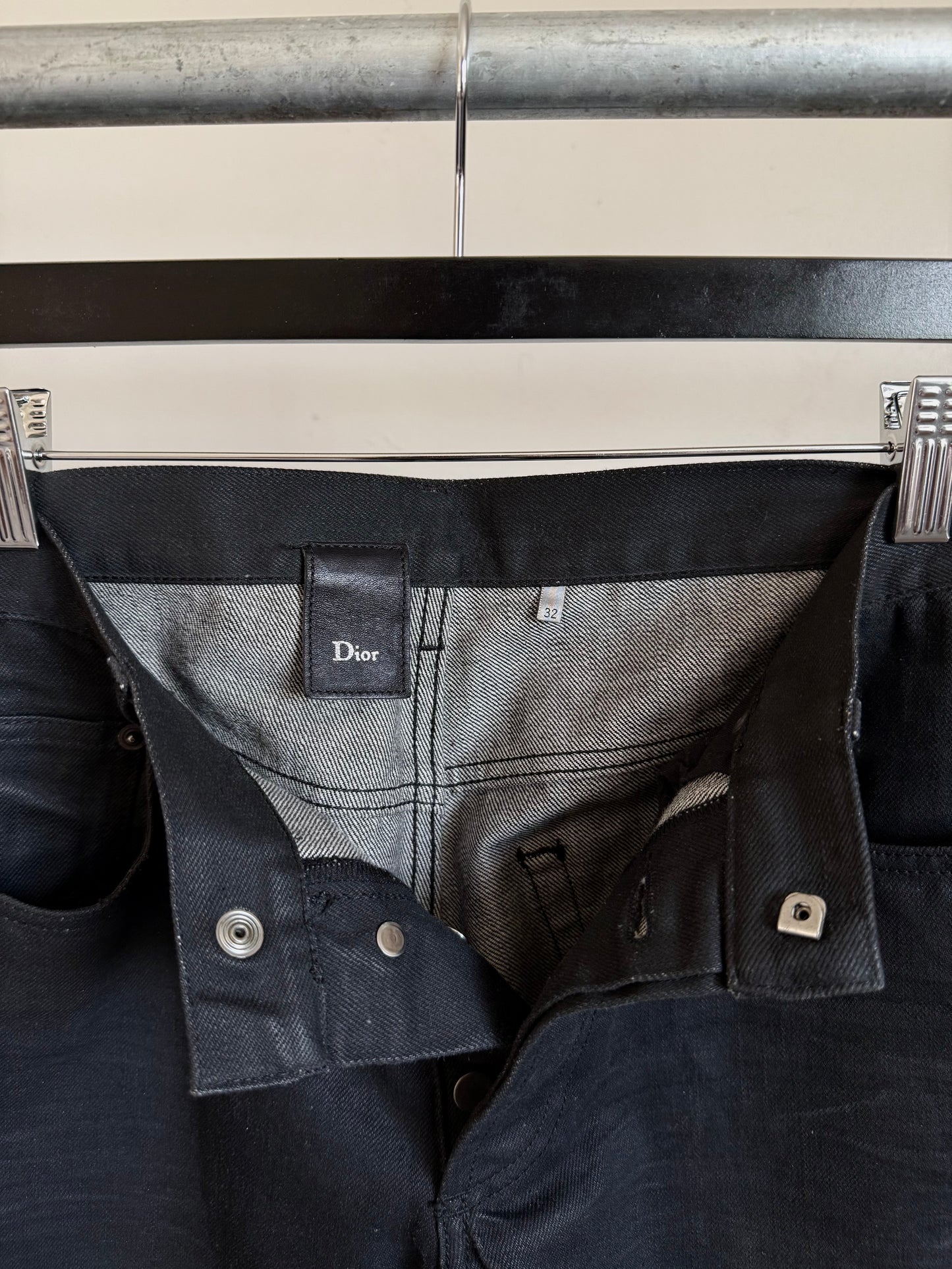 Dior SS06 Black Waxed Jeans