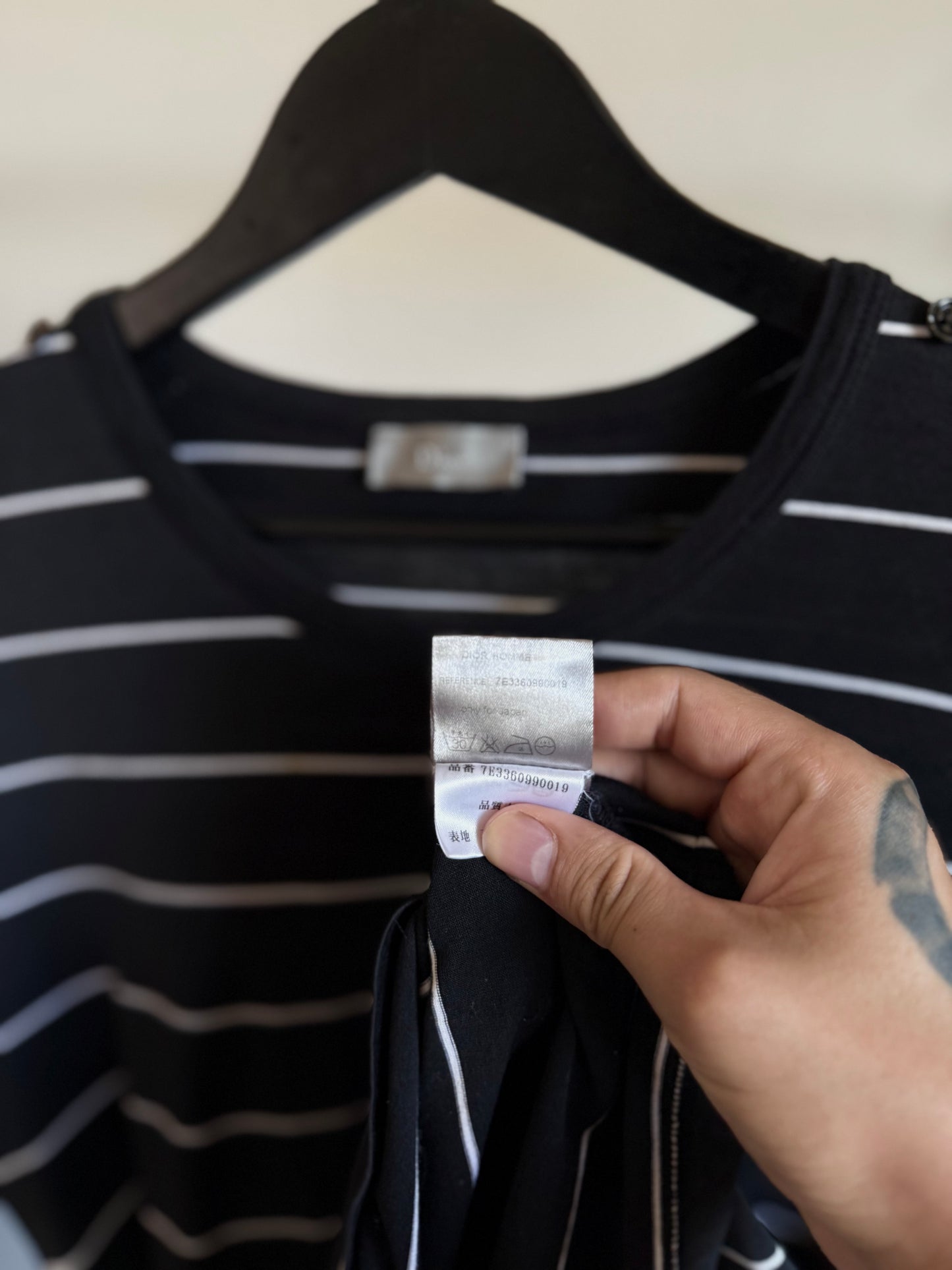 Dior SS07 Stripe Pocket Tee