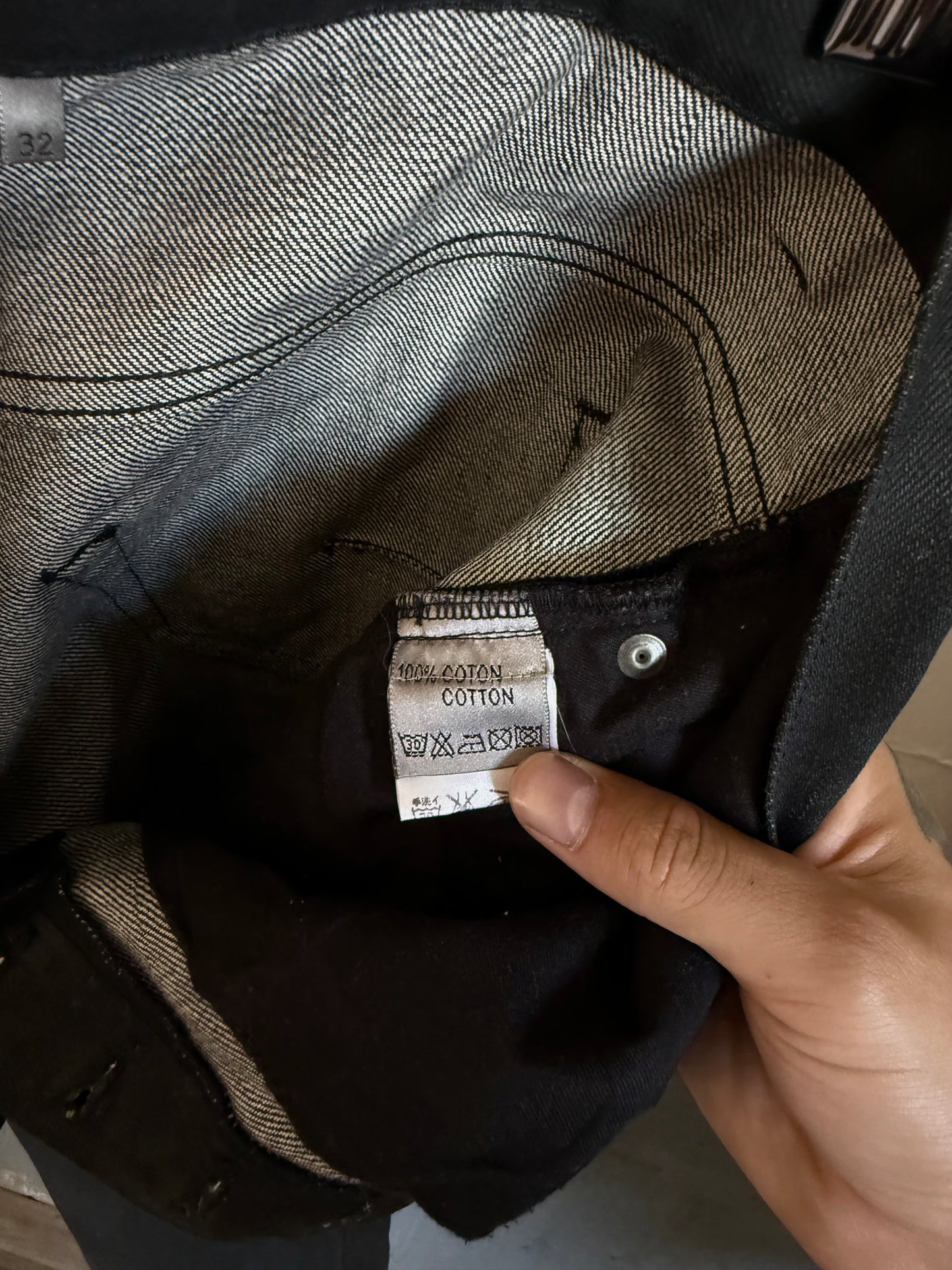 Dior SS06 Black Waxed Jeans