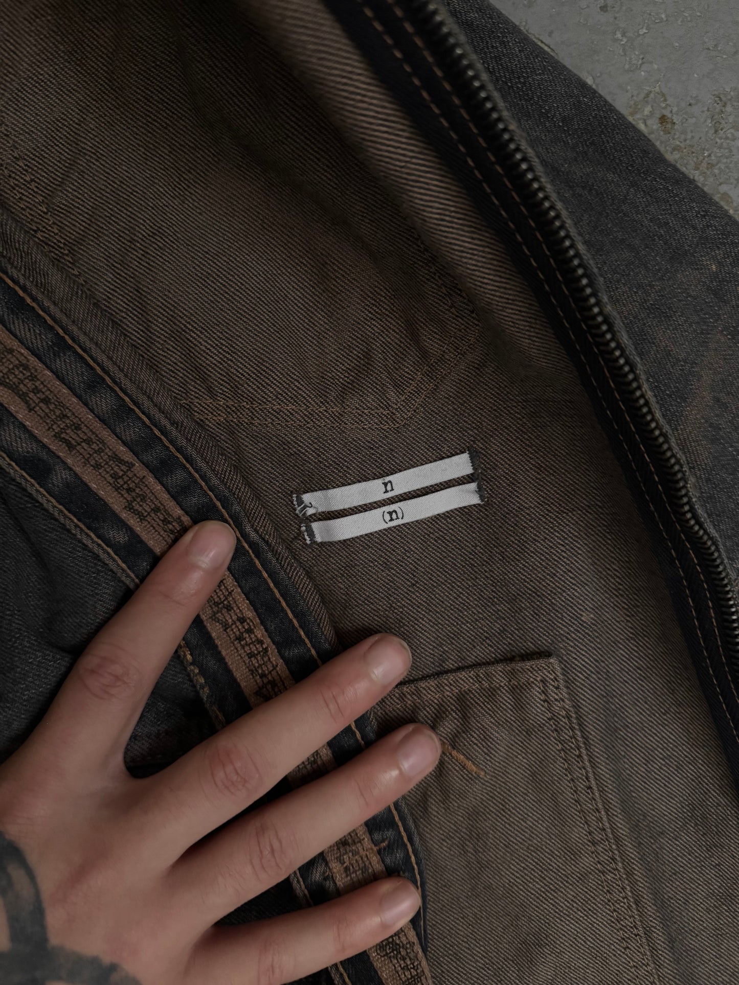 Number (N)ine AW09 “A Closed Feeling” Mudwash Pain Trucker Jacket