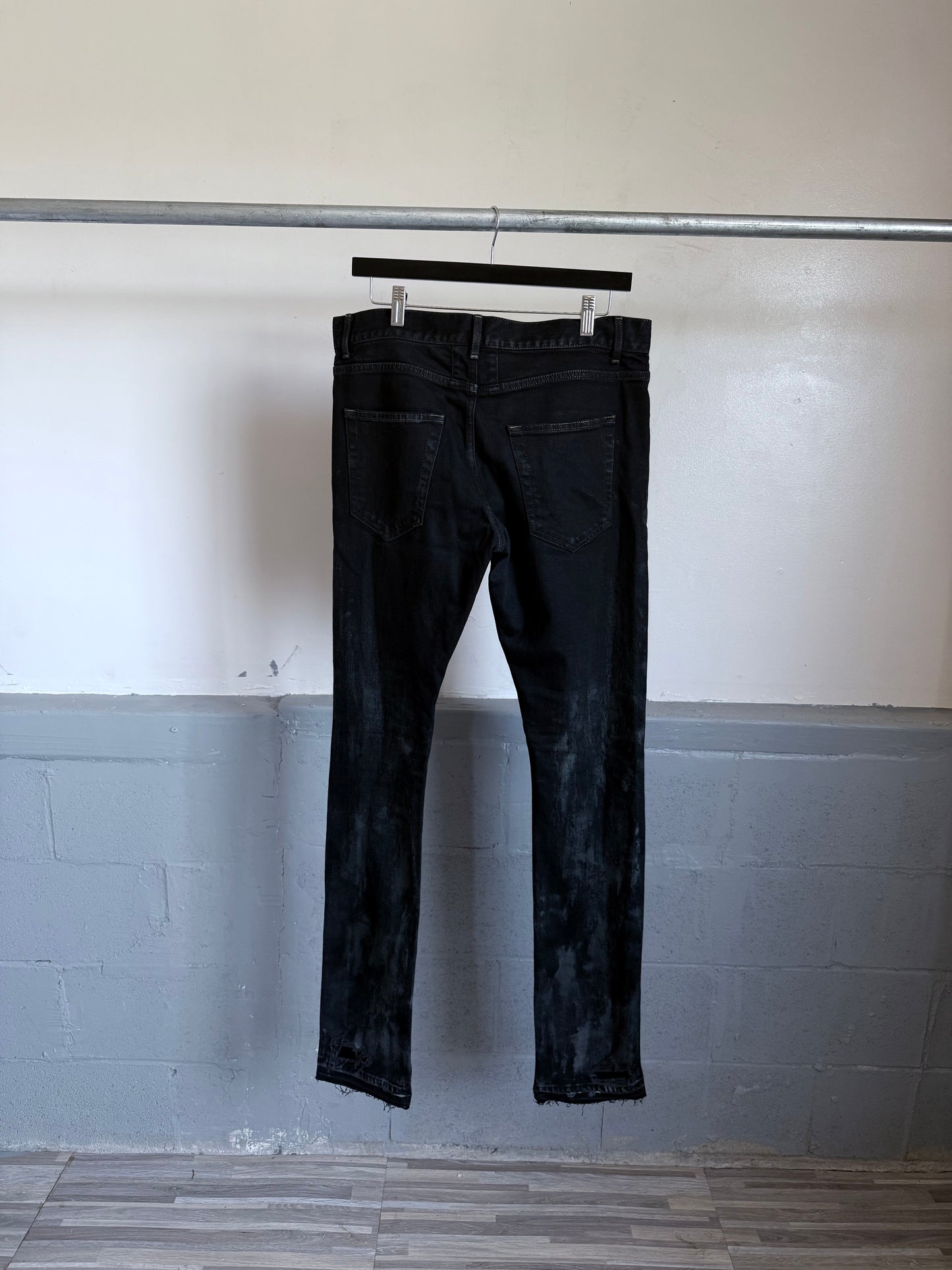 Saint Laurent FW14 Oil Spill Crash Distressed D02 Jeans