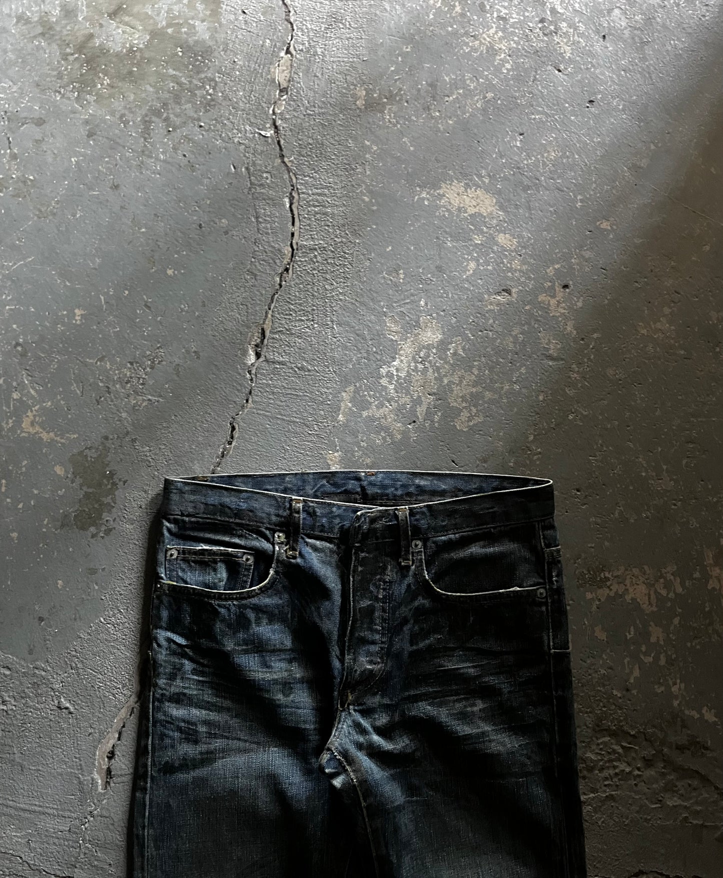 Dior AW06 “These Grey Days” Luster Clawmark Waxed Denim