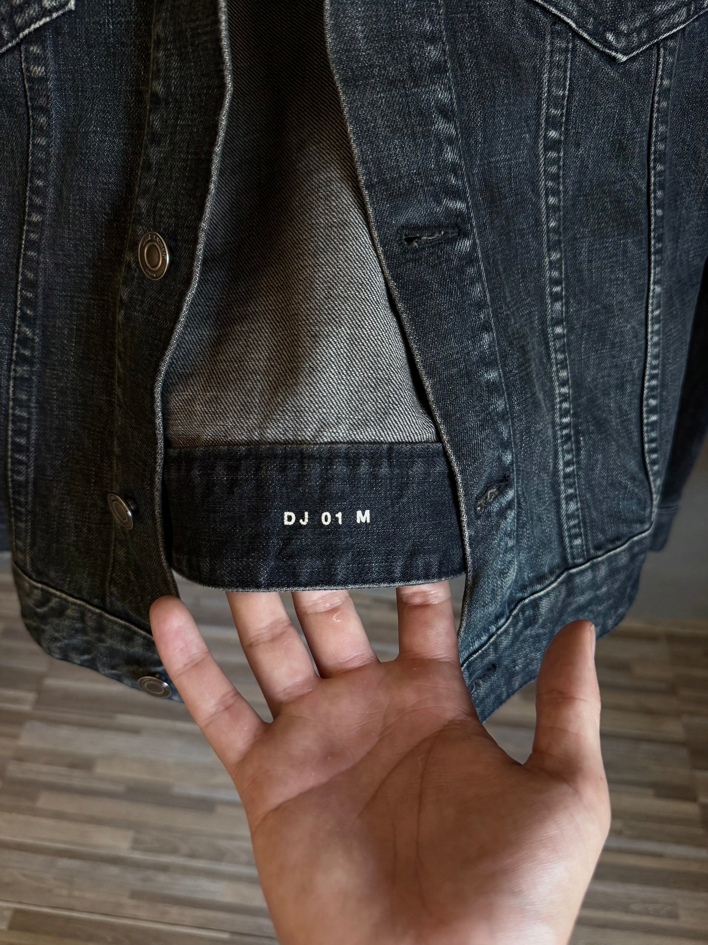 Saint Laurent SS13 Distressed DJ01M Denim Trucker Jacket