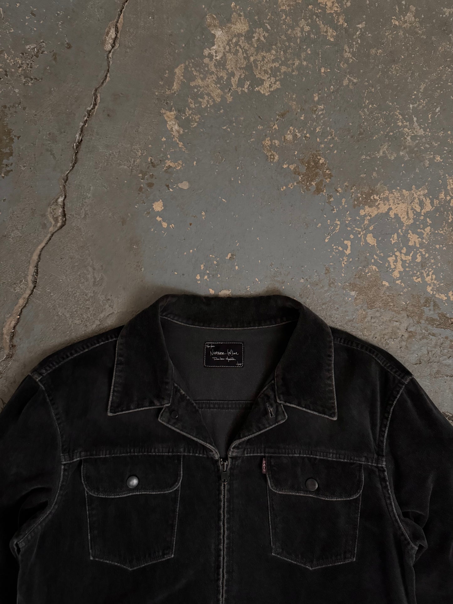 Number (N)ine AW03 “Touch Me I’m Sick” Velvet Pain Trucker Jacket
