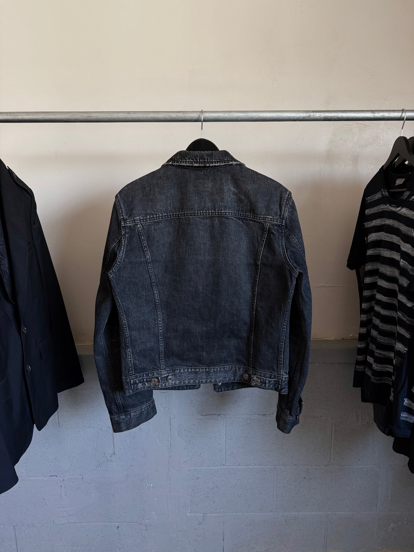 Saint Laurent SS13 Distressed DJ01M Denim Trucker Jacket