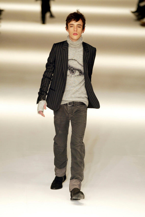 Dior AW04 “Victim Of The Crime” Waxed Corduroy Pantd