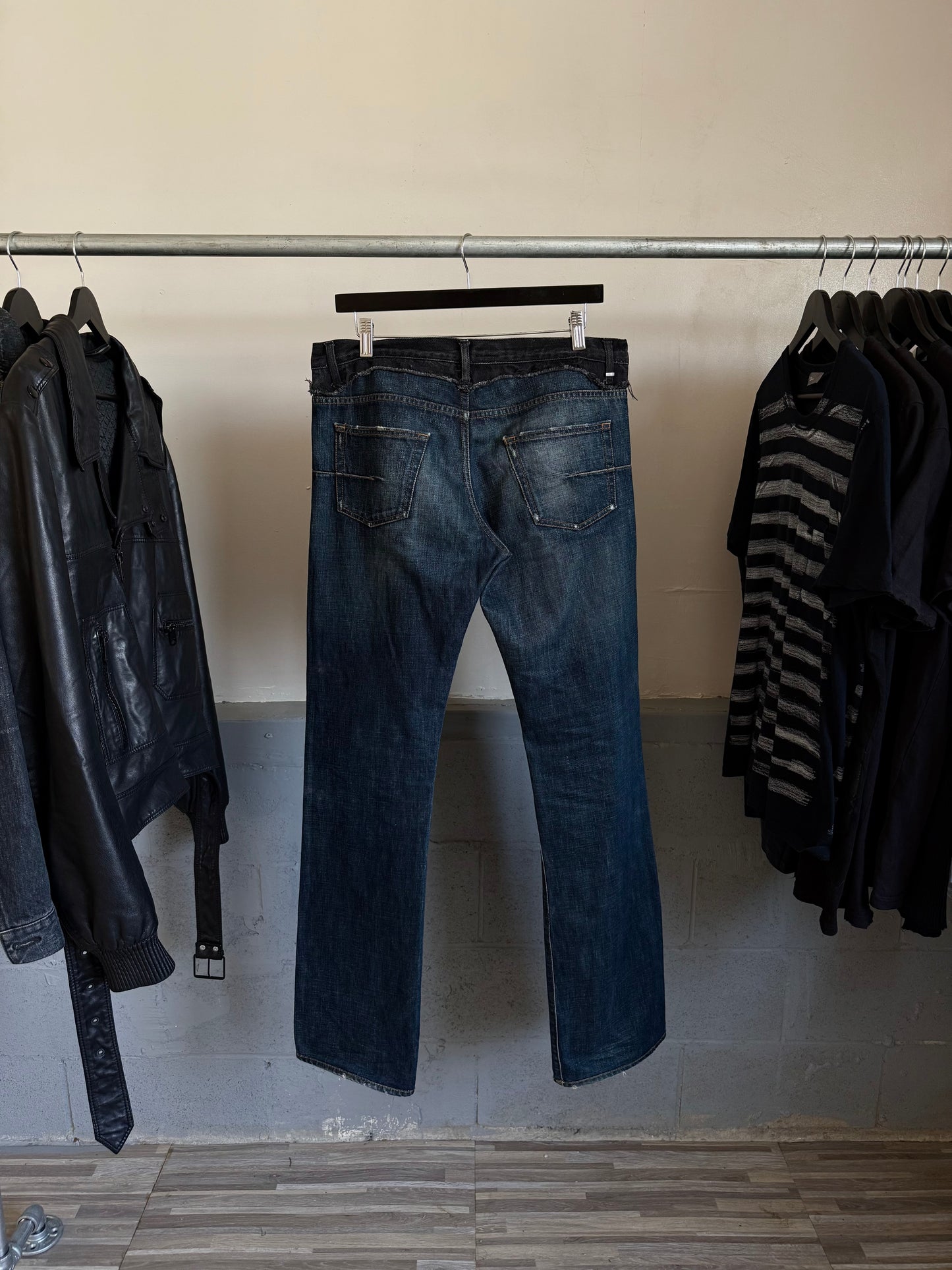 Dior AW06 Cummerbund Bootcut Jeans
