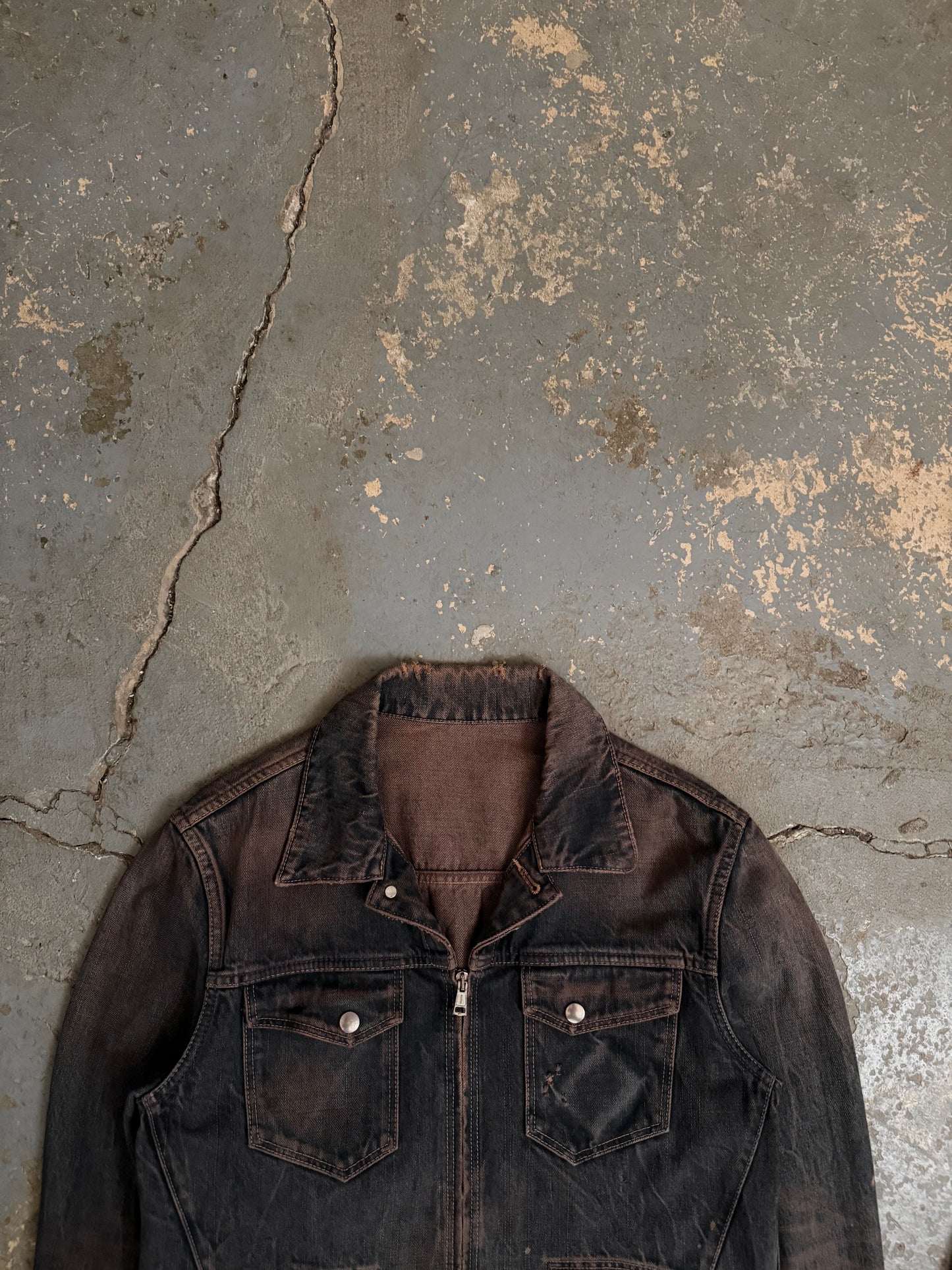 Number (N)ine AW09 “A Closed Feeling” Mudwash Pain Trucker Jacket
