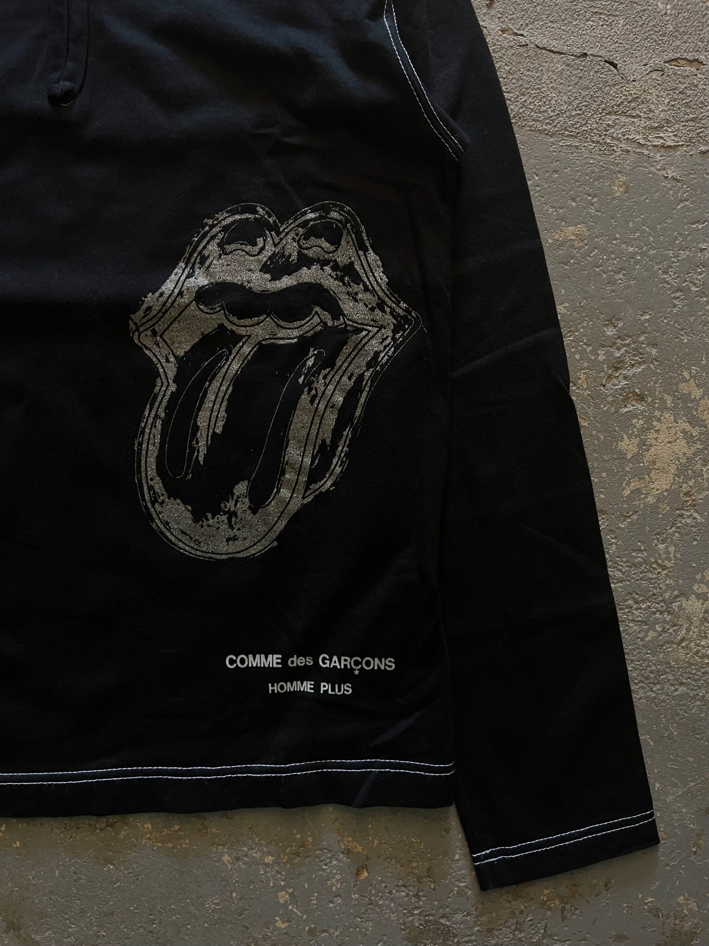 Comme Des Garçons SS06 Rolling Stones Polo Zip Up Longsleeve