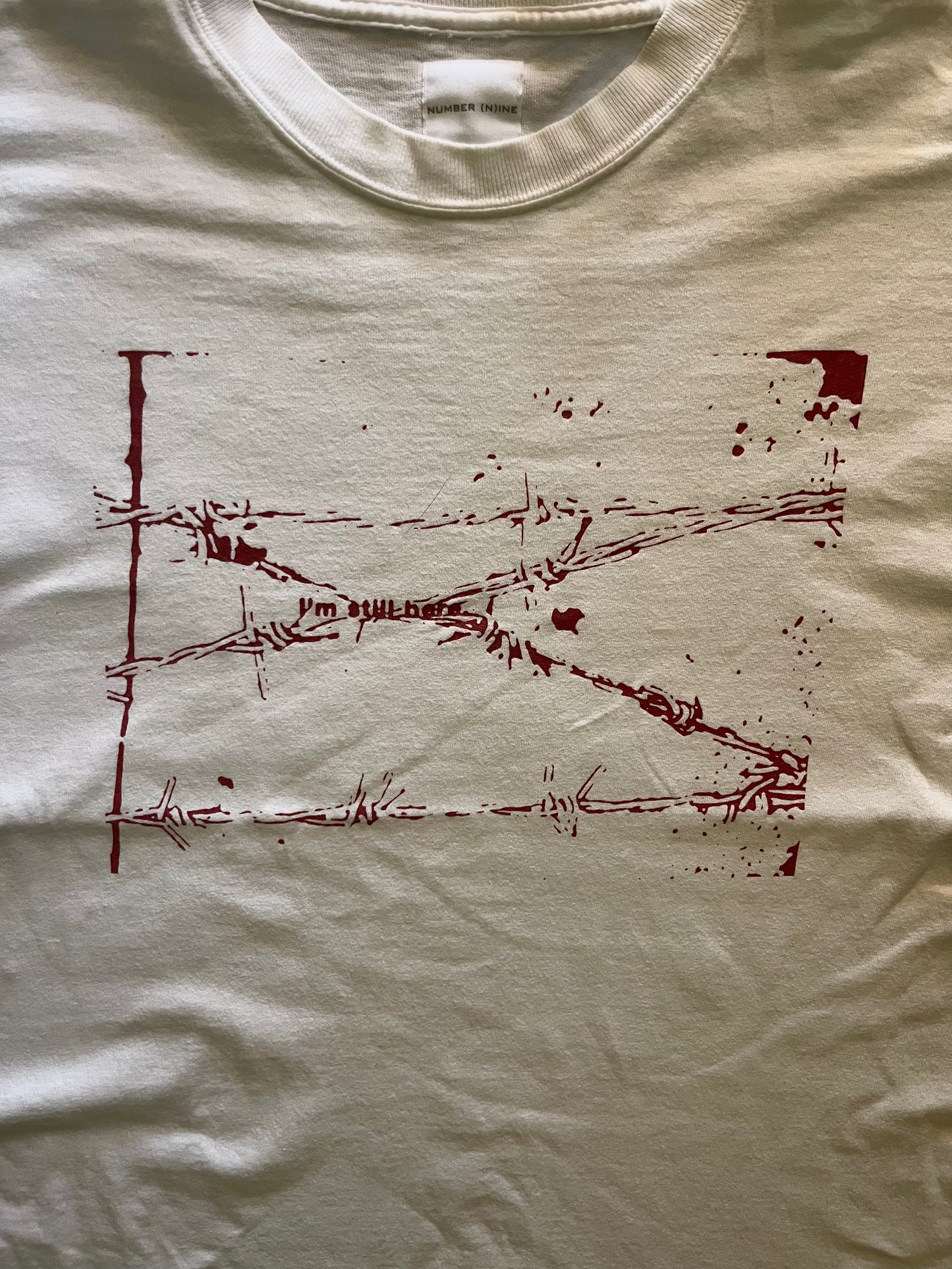 Number (N)ine SS00 “Extra Heavy” I’m Still Here Barbwire Tee