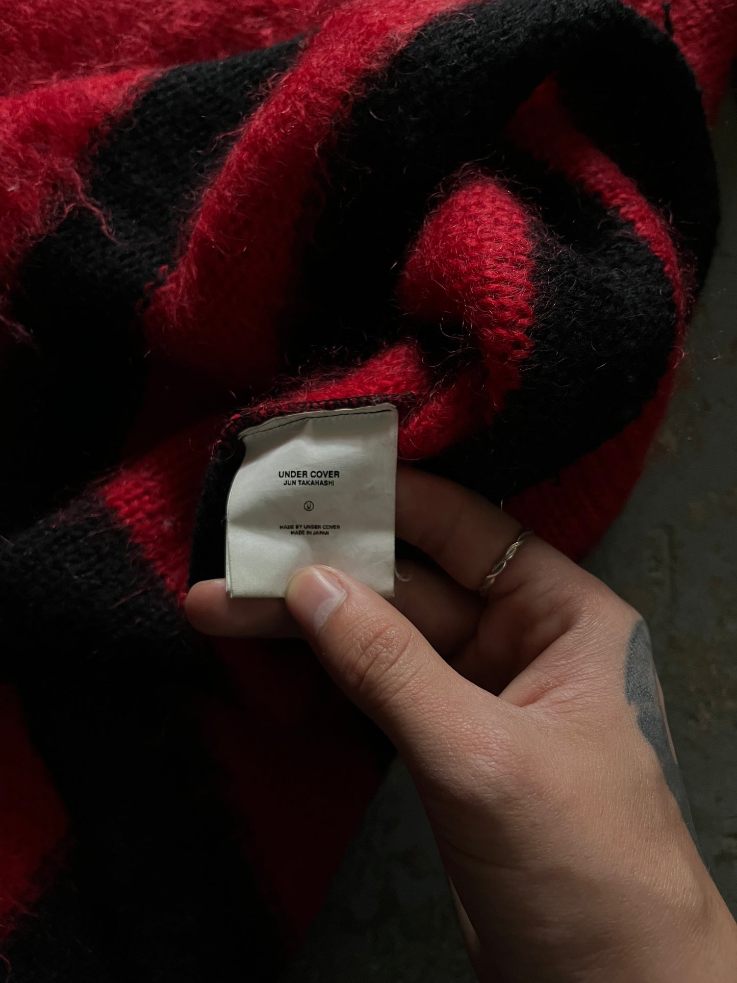 Undercover AW03 “Paper Doll” Striped Mohair Knit