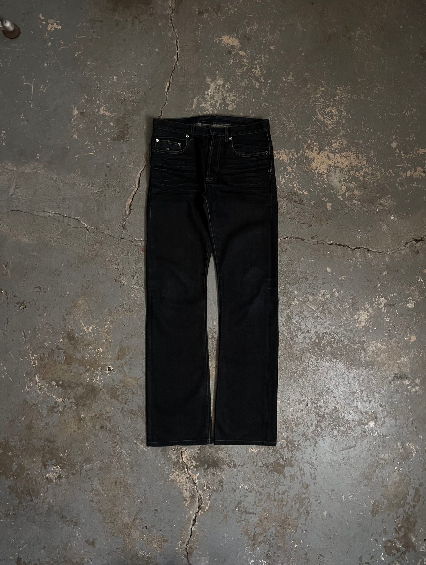 Dior AW05 “In The Morning” Wax Boot Cut Jeans