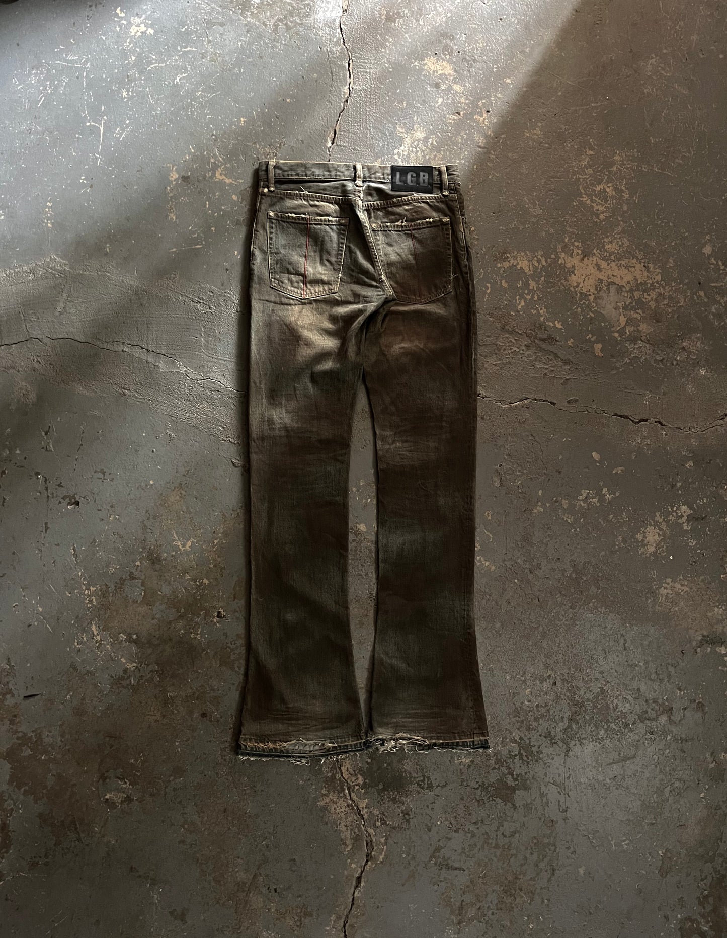 L.G.B. Wolf Cut Mudwash Flared Jeans