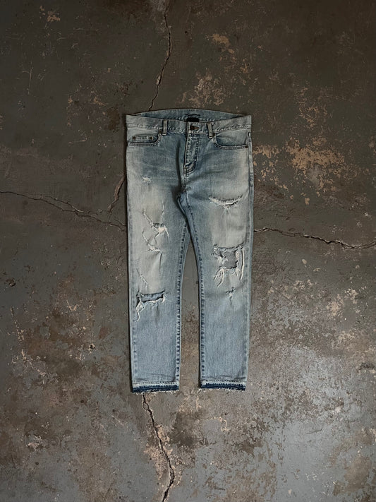 Saint Laurent FW16 Crash D02 Jeans - Black Chain