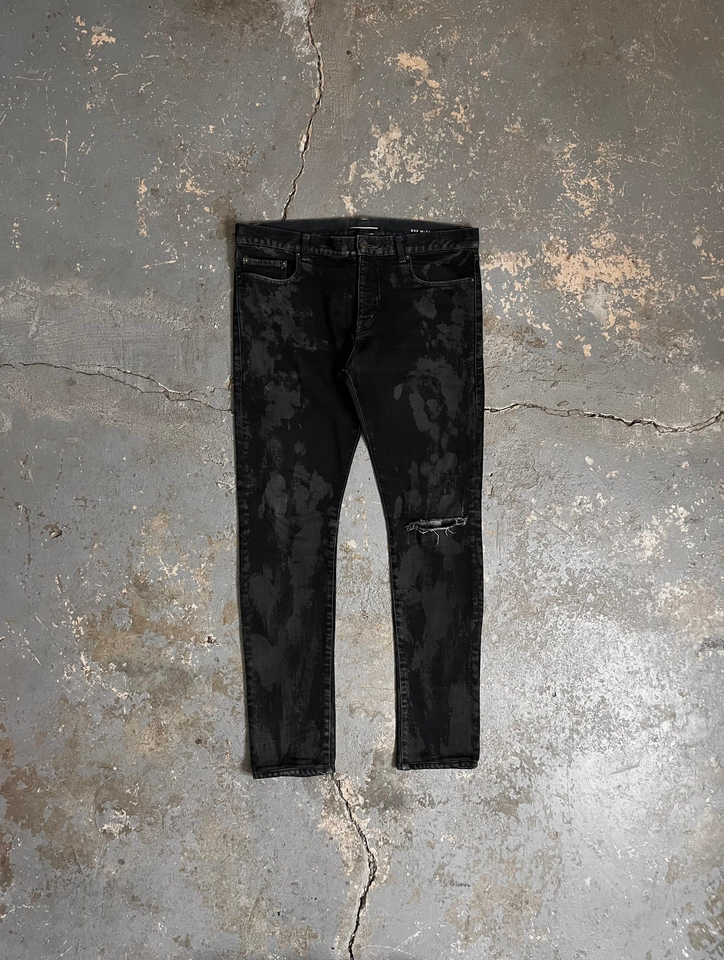 Saint Laurent FW16 Oil Spill Distressed D02 Jeans