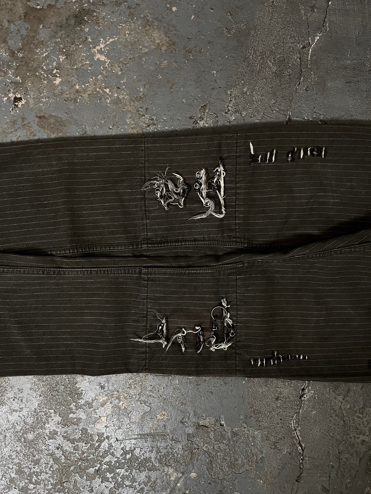 IFSIXWASNINE Tuxedo Mud Max Pierced Flared Jeans