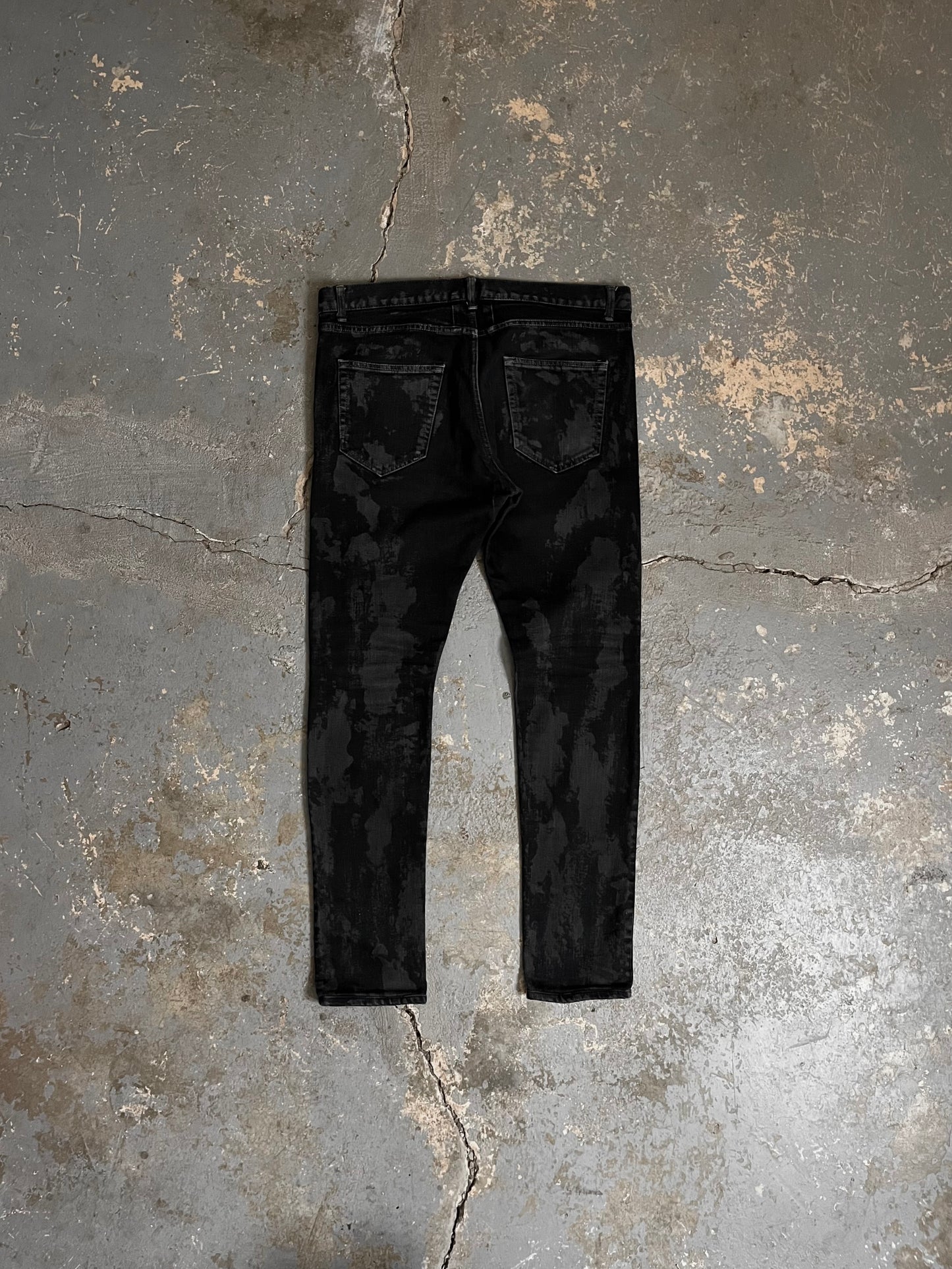 Saint Laurent FW16 Oil Spill Distressed D02 Jeans