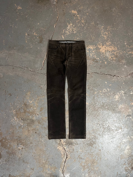 (N)ine SS07 “About A Boy“ Cowhide Leather Pain Denim