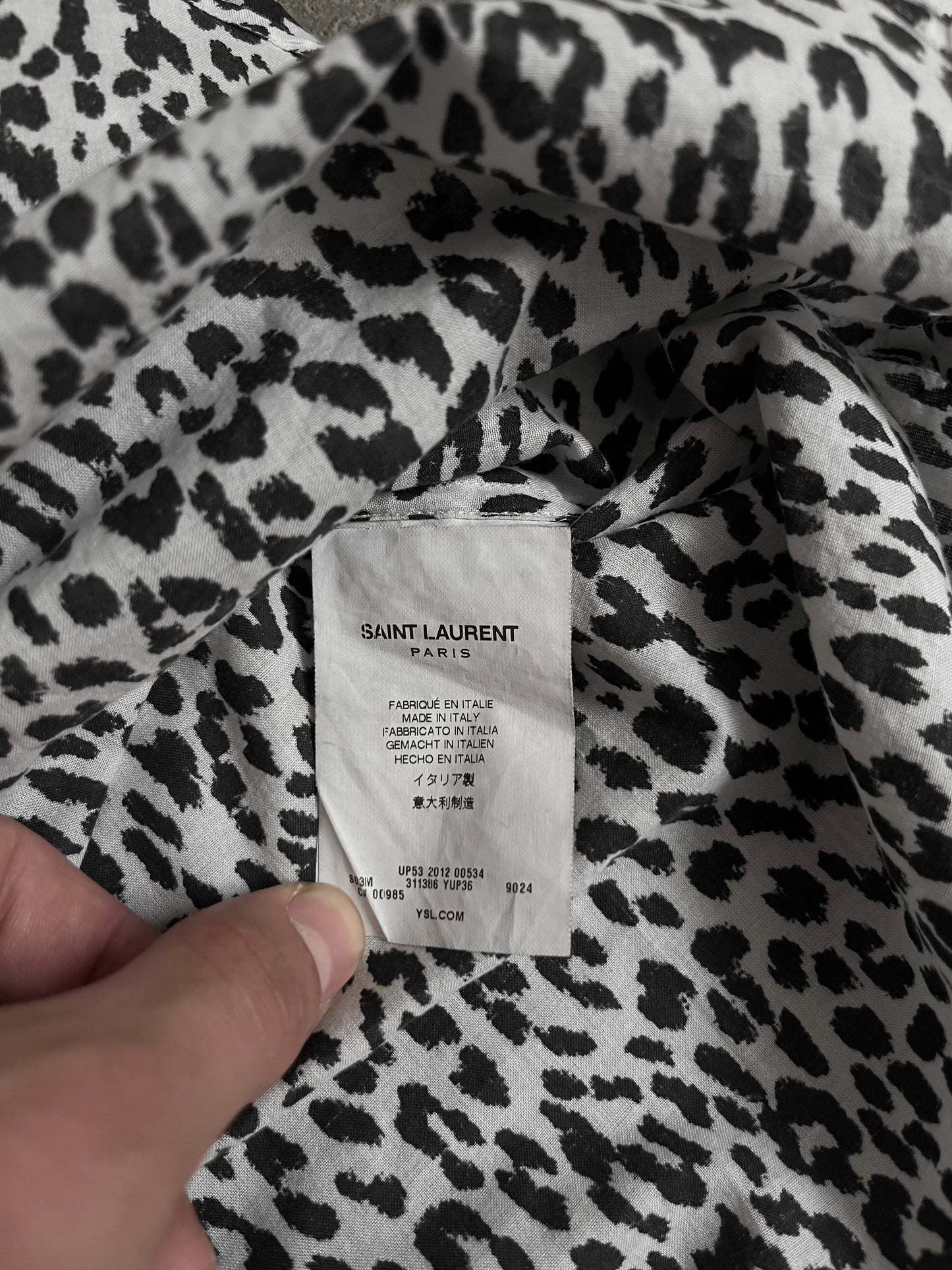 Saint Laurent FW12 ‘Baby Cat’ Button Up