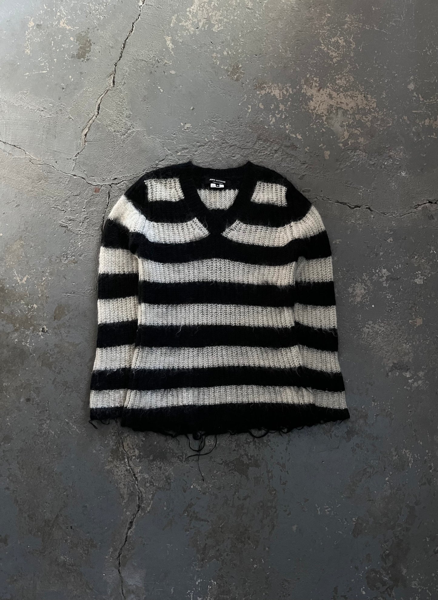 Junya Watanabe FW11 Distressed Striped Mohair Knit