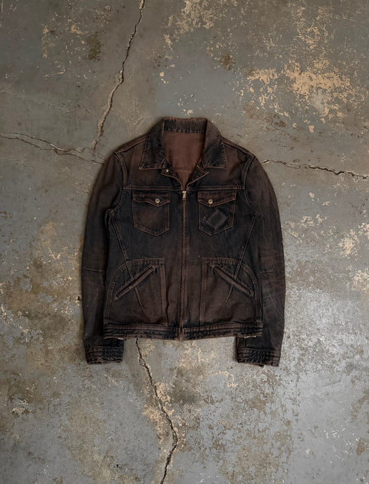 Number (N)ine AW09 “A Closed Feeling” Mudwash Pain Trucker Jacket