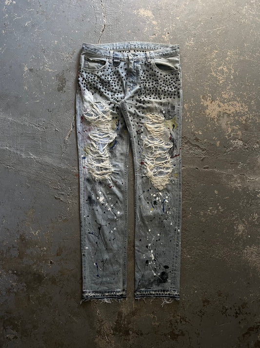 Number (N)ine SS06 Studded Painter D-Ring Jeans