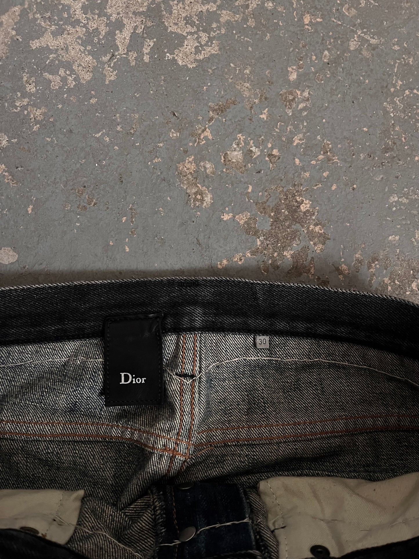 Dior AW06 “These Days Are Grey” Cummerbund Jeans