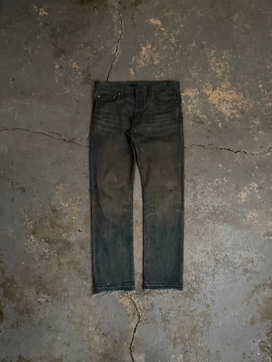 Dior SS04 “Strip” Bleu Claire Dirty Clawmark Jeans