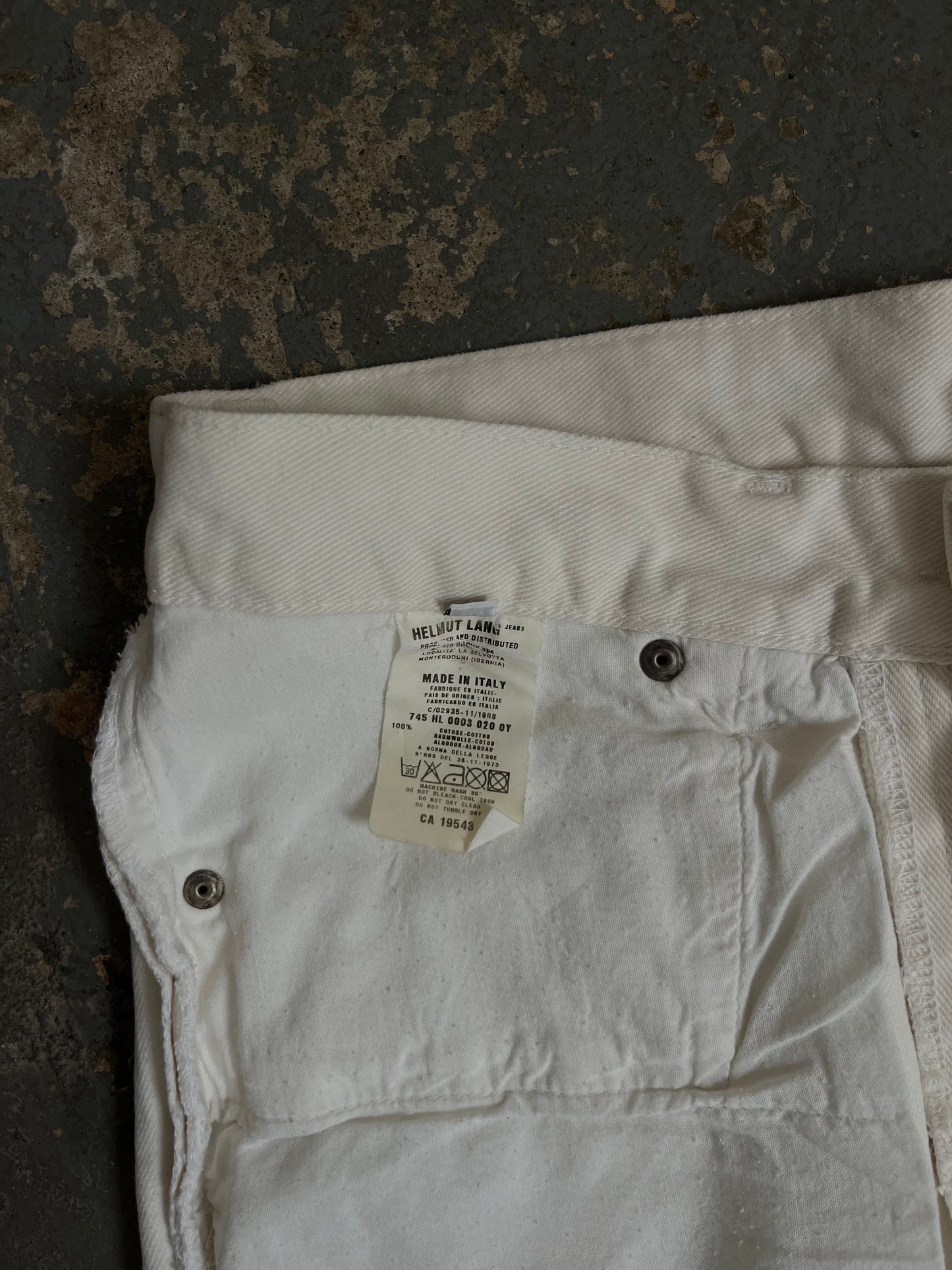 Helmut Lang SS98 White Painter Jeans
