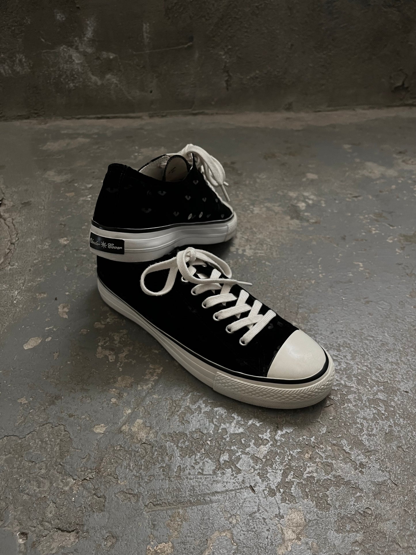 Undercover AW02 “Witches Cell Division” Bat Velour “chucks”