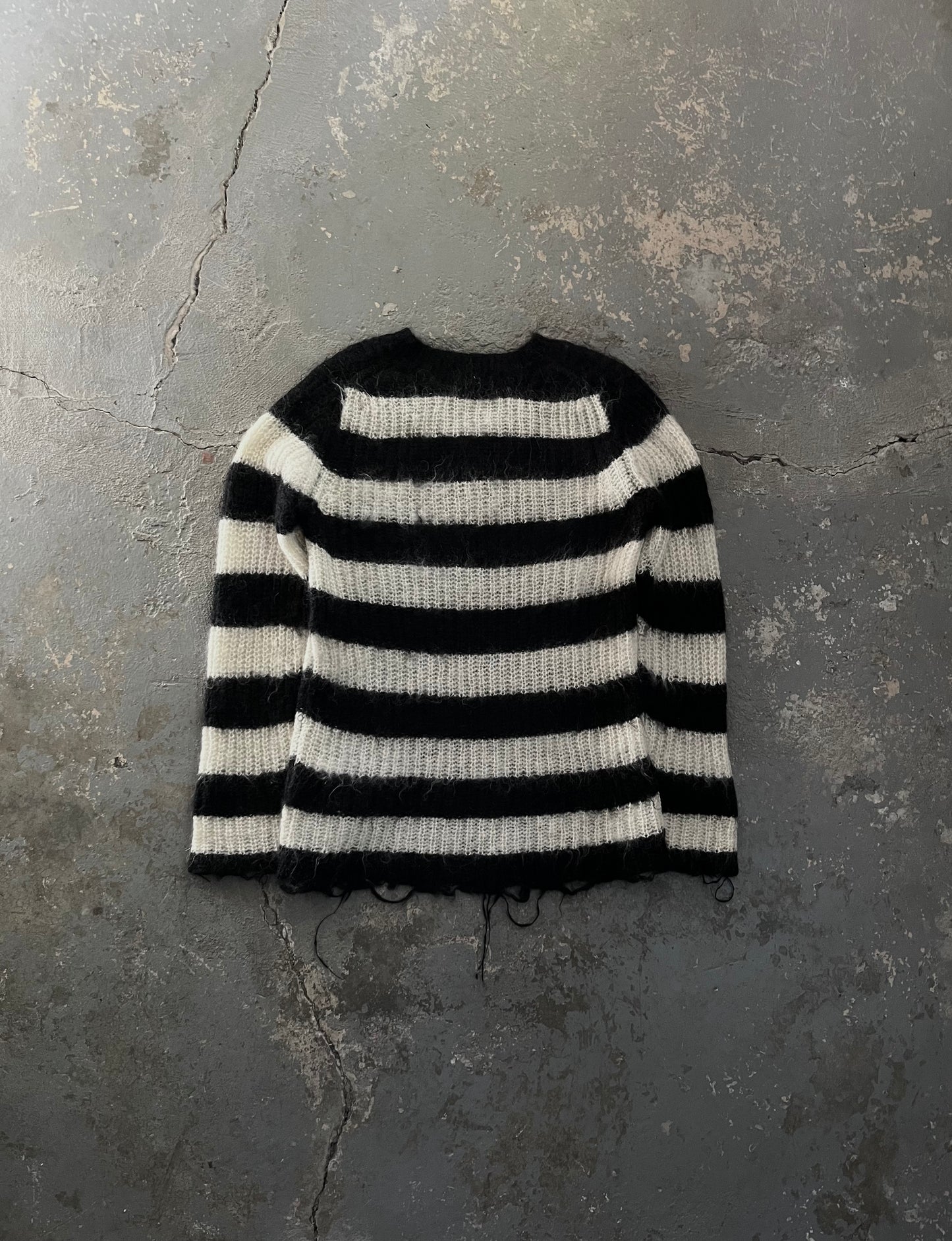 Junya Watanabe FW11 Distressed Striped Mohair Knit