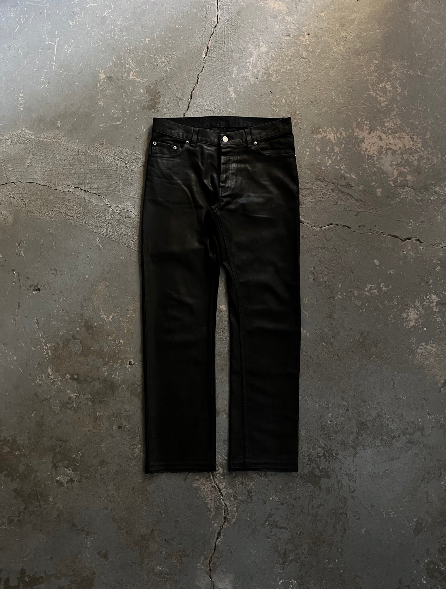 Helmut Lang SS98 Wax Coated Jeans