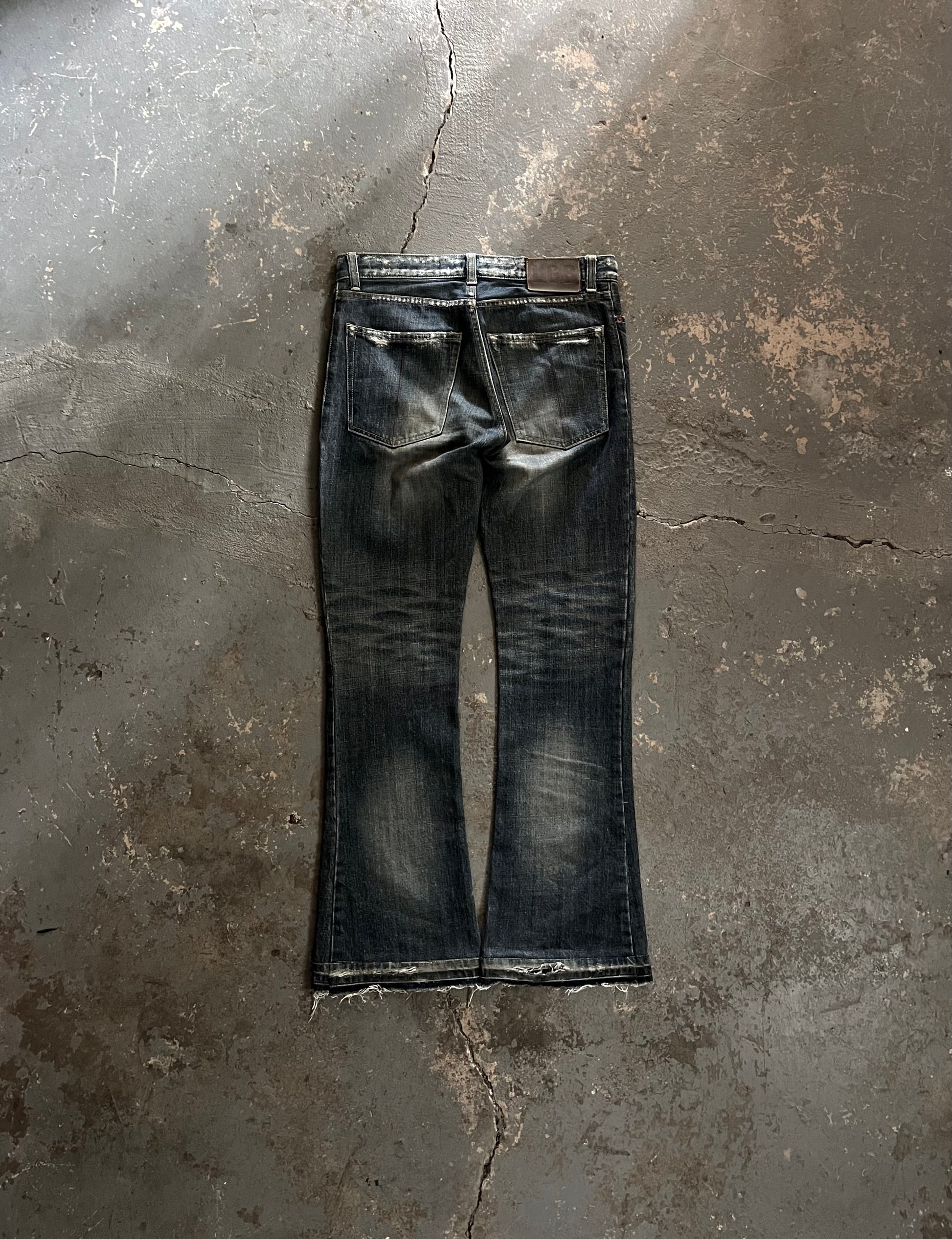 L.G.B. Distressed Wolf Cut Flared Jeans – Sex Scabs