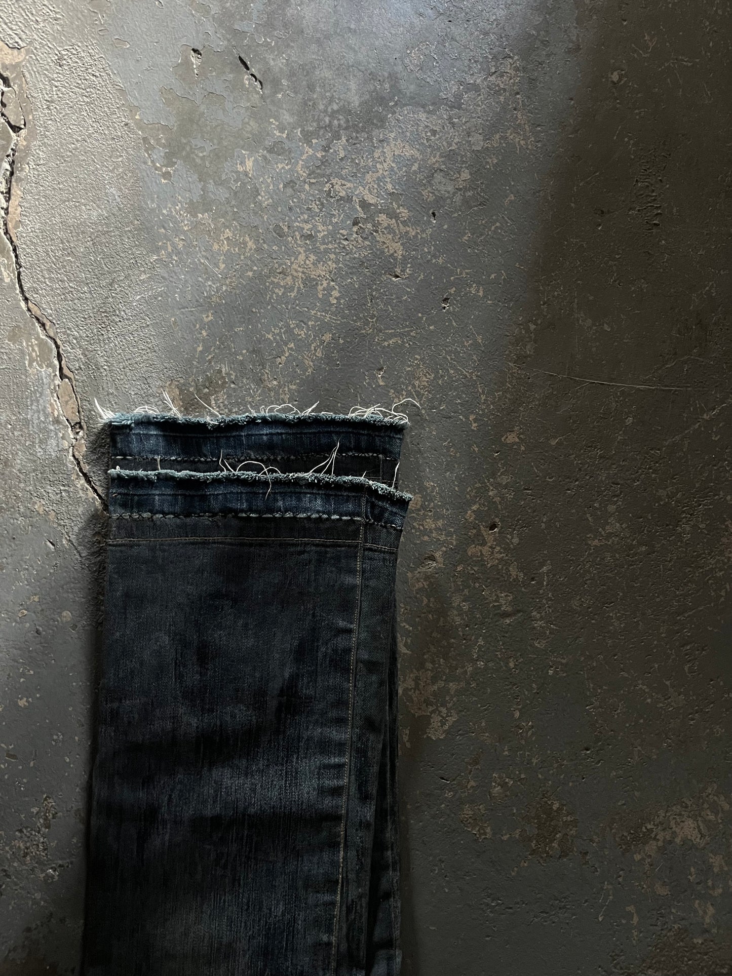 Tornado Mart Waxed Baggy Flared Jeans